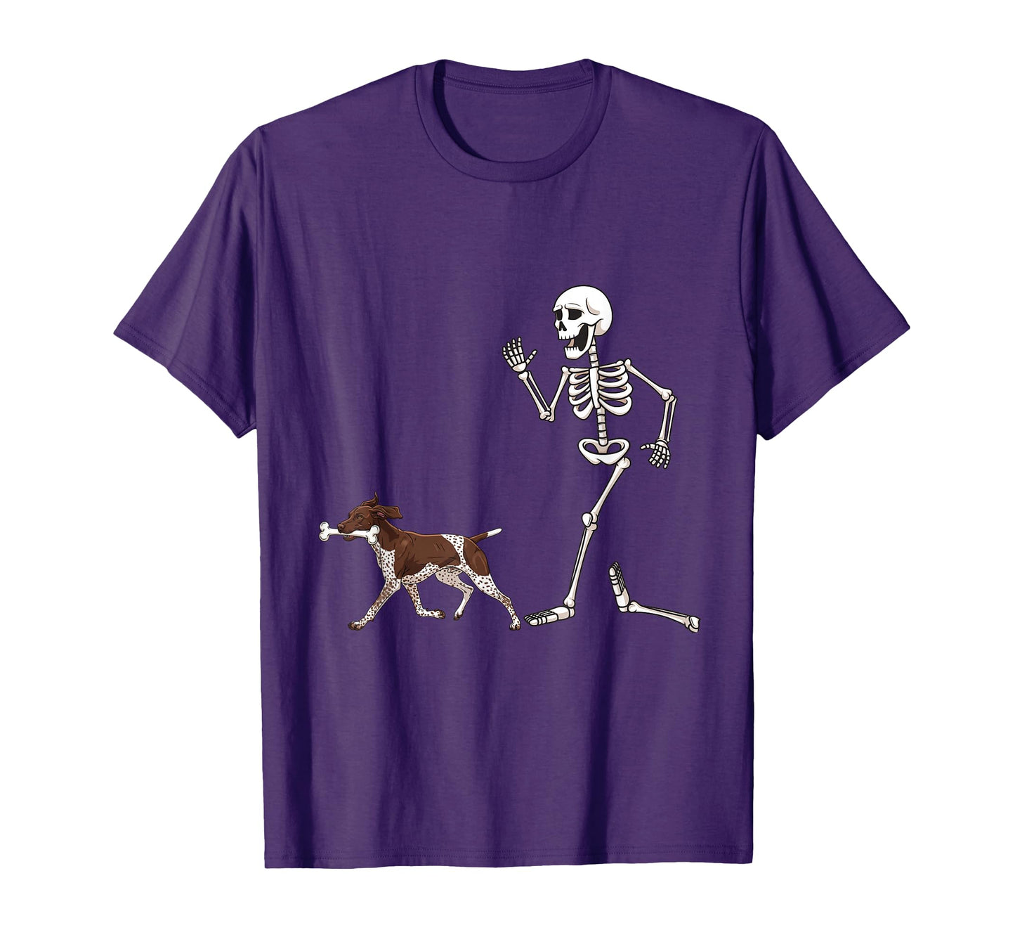 Funny Halloween Pointer and Skeleton T-Shirt