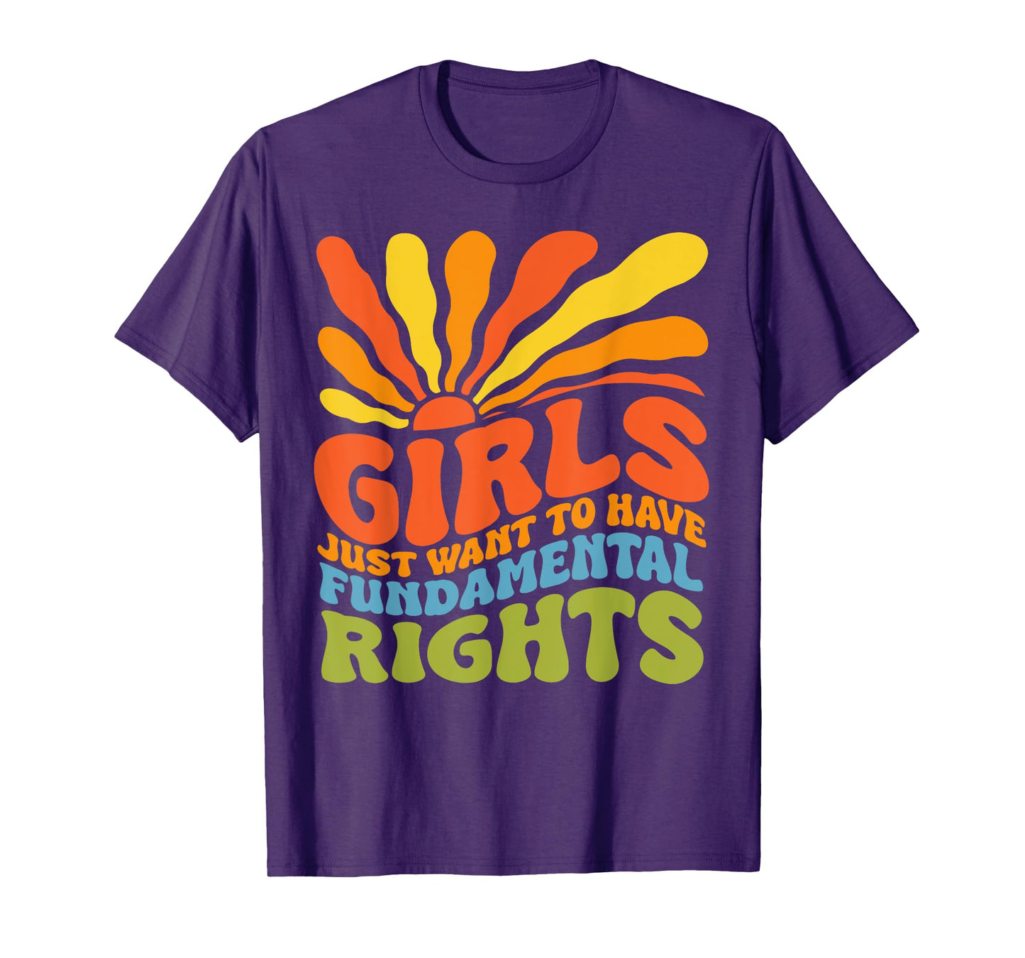 Retro vintage Girls Just Want To Have Fundamental Rights T-Shirt