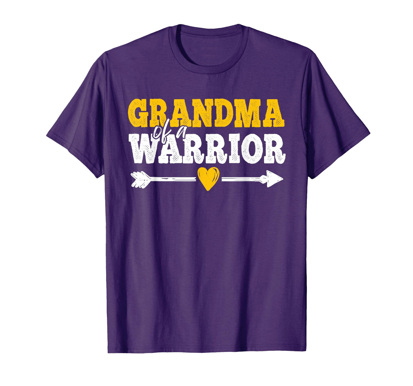 Grandma of a Warrior Childhood Cancer Awareness Family T-Shirt