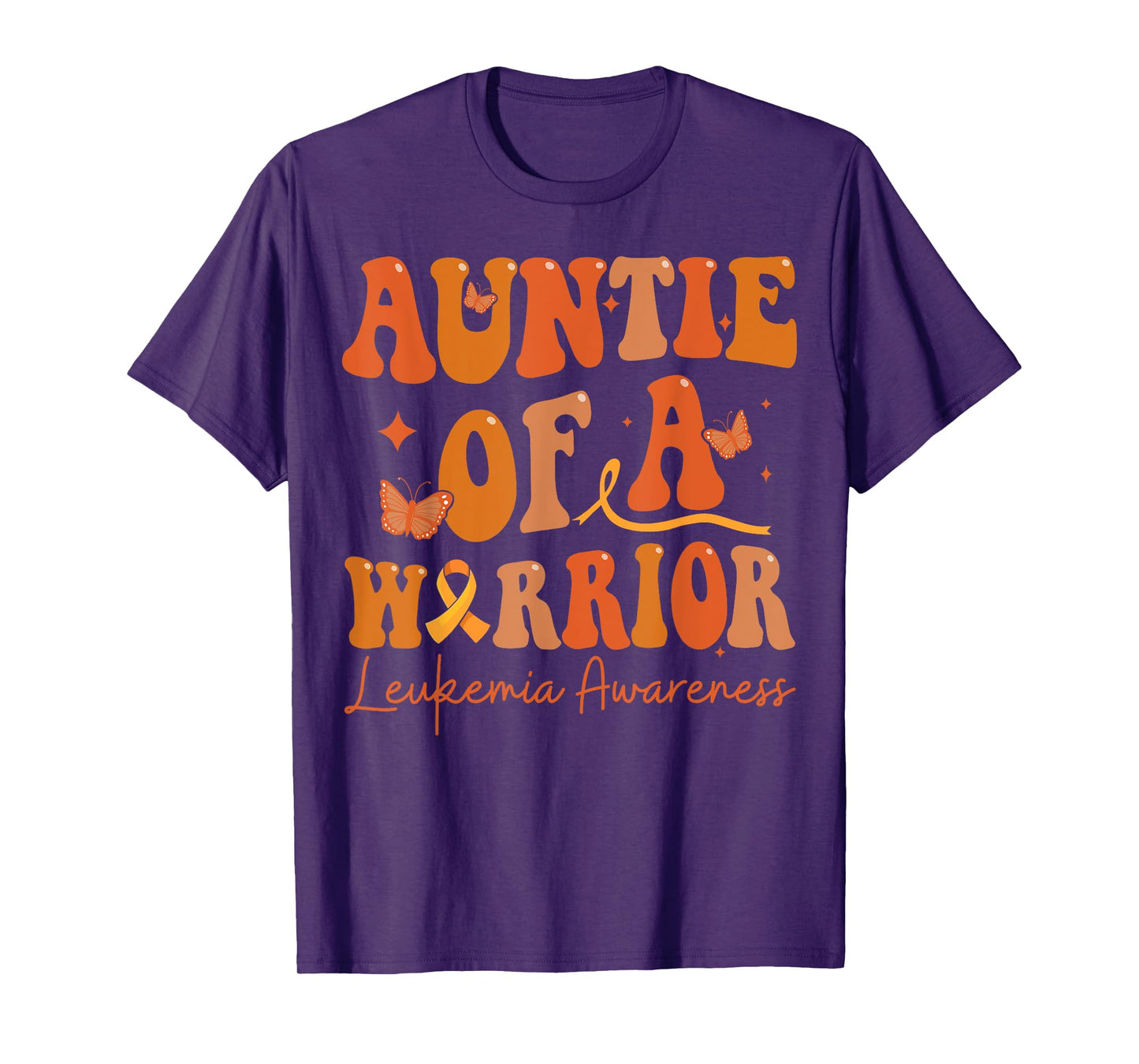 Auntie Of A Warrior Leukemia Awareness Family Matching T-Shirt