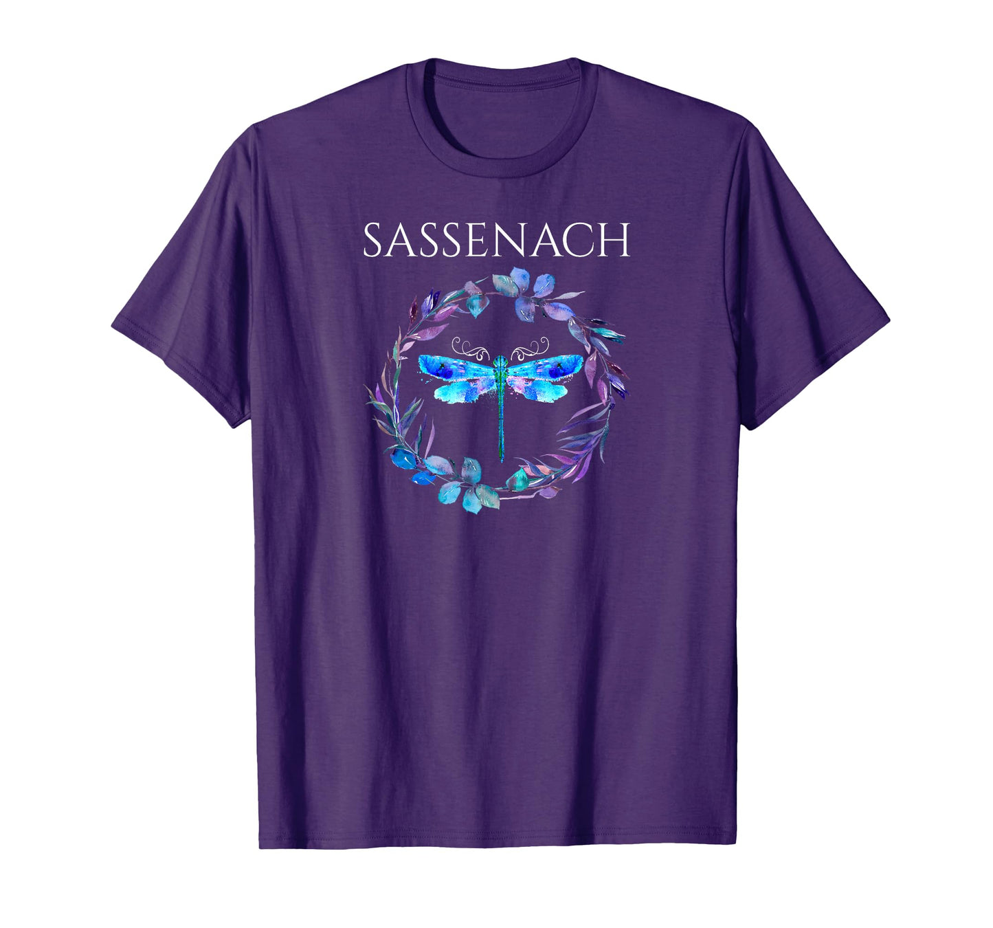 Sassenach Dragonfly Flower Flowers T-Shirt