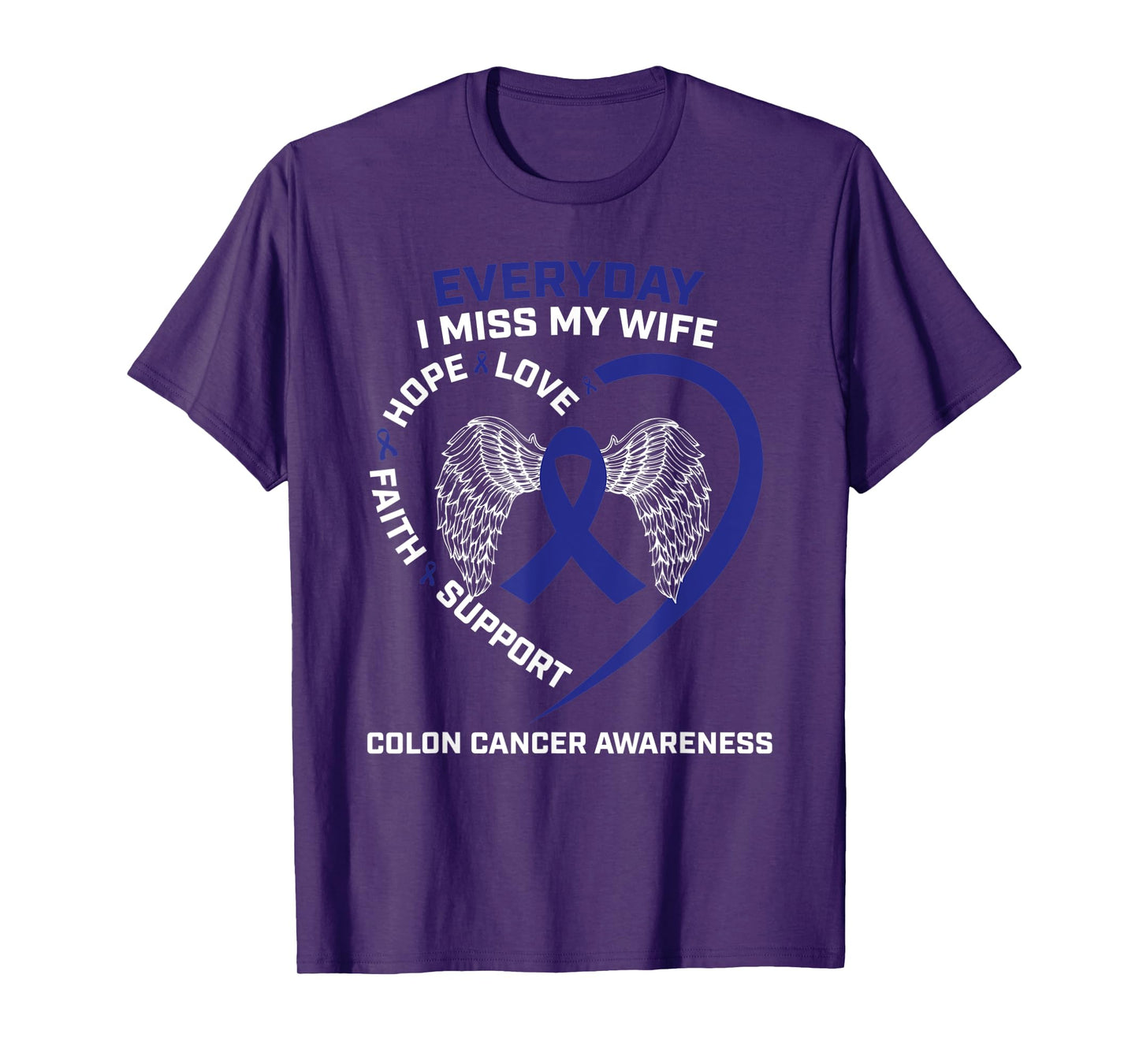 Colorectal Wings In Memory Of My Wife Colon Cancer Awareness T-Shirt