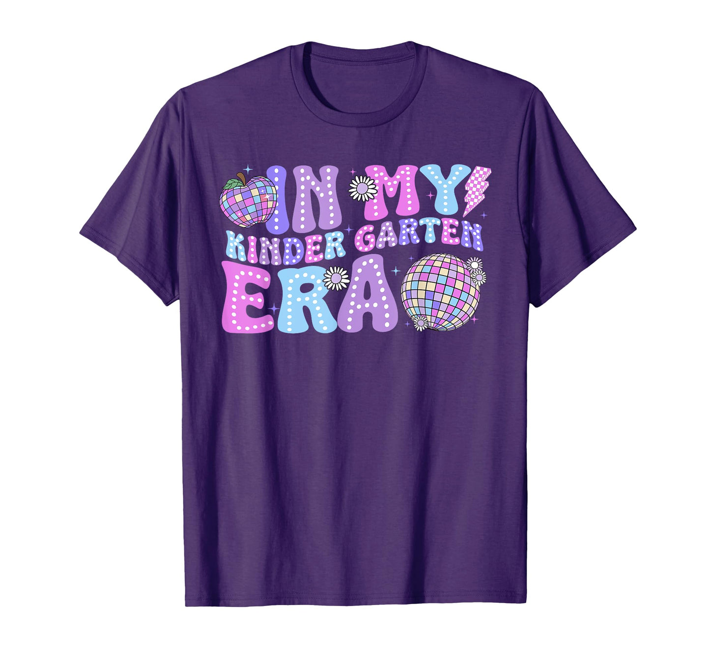 In My Kindergarten Era Retro Back To School Disco Ball T-Shirt