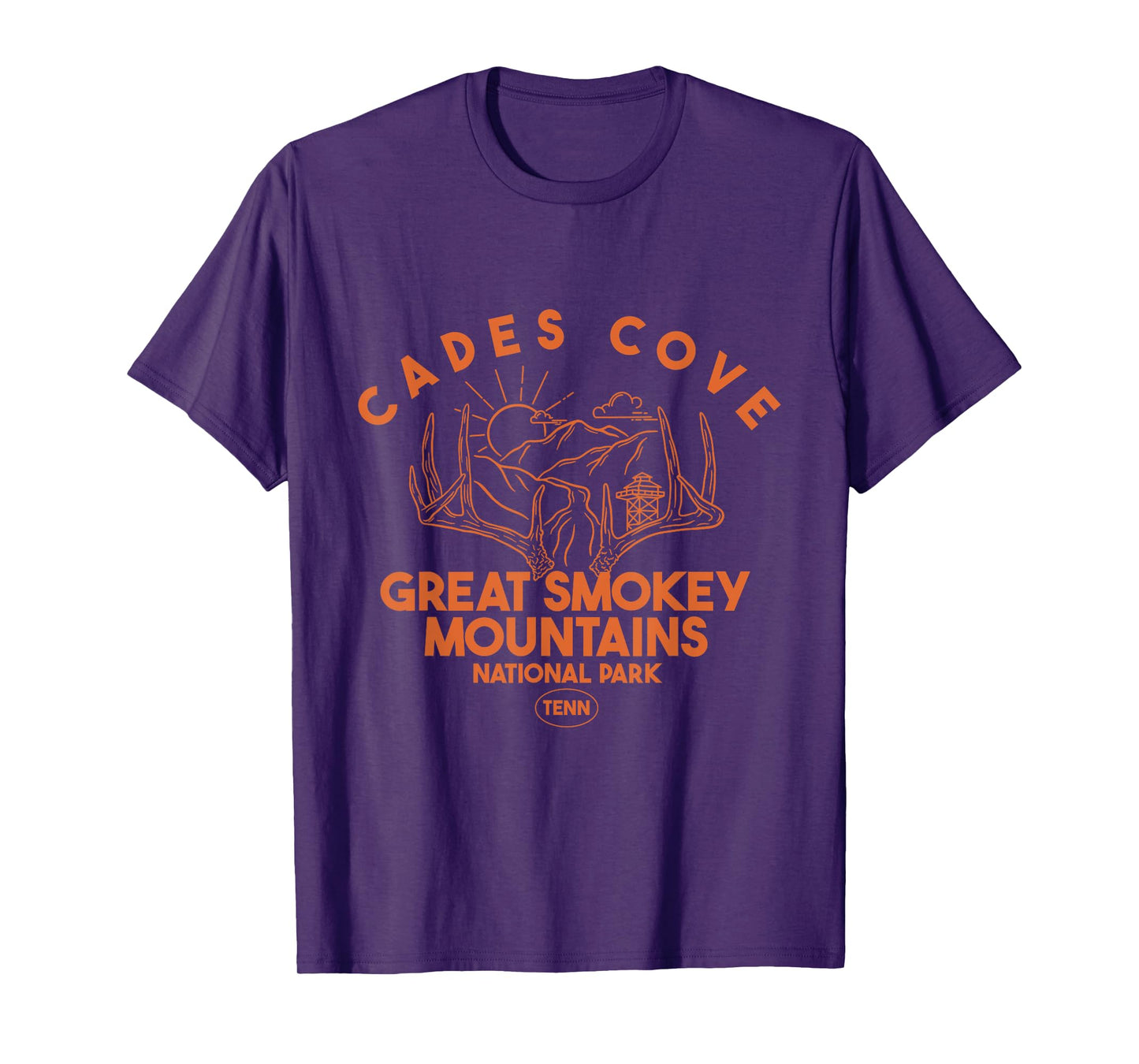 Mountain On Deer Antlers Cade Cove Great Smoky Mountain T-Shirt