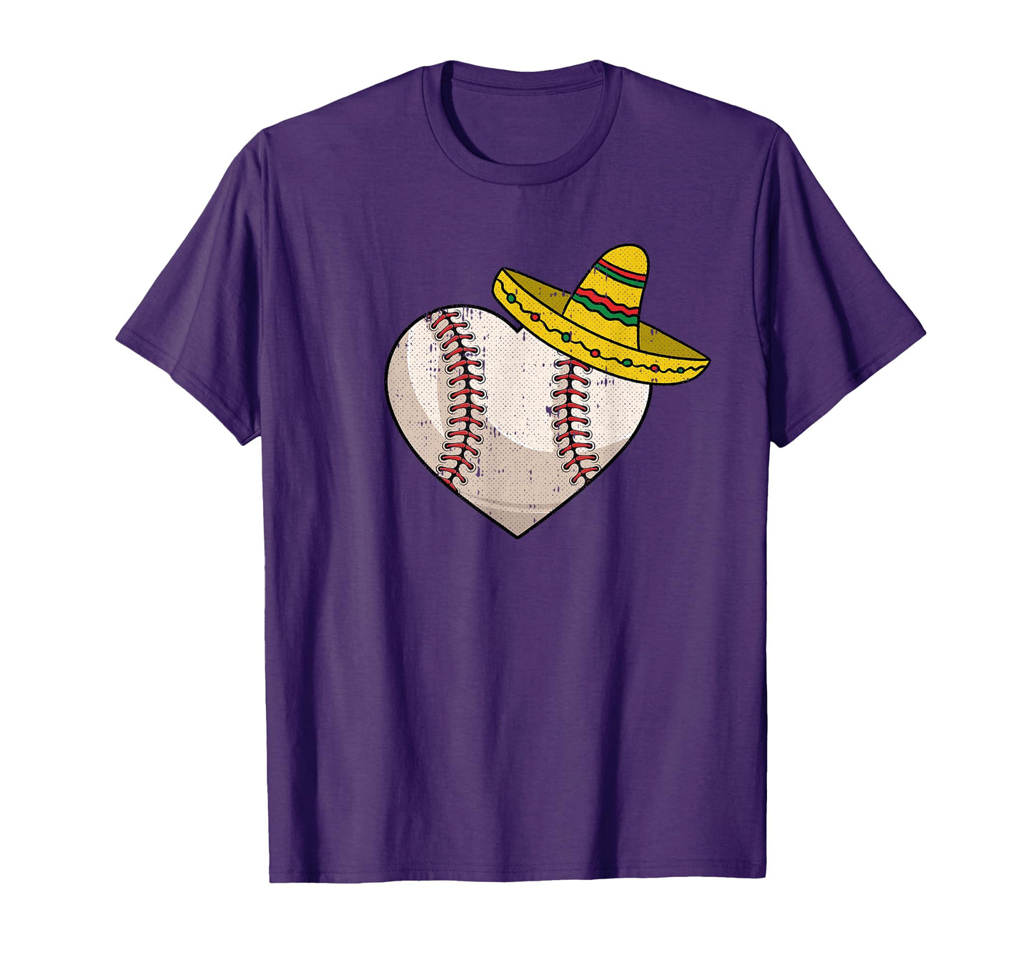 Baseball Heart Cinco De Mayo Funny Sport Sombrero Mexican T-Shirt