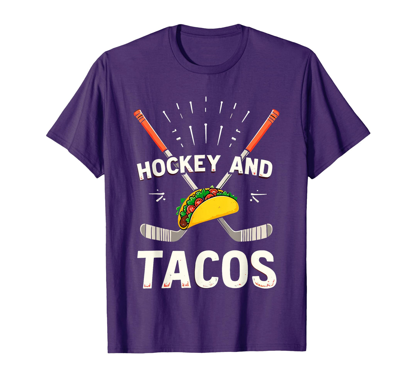 Ice Hockey Player Goalie Funny Joke Hockey and Tacos Lover T-Shirt