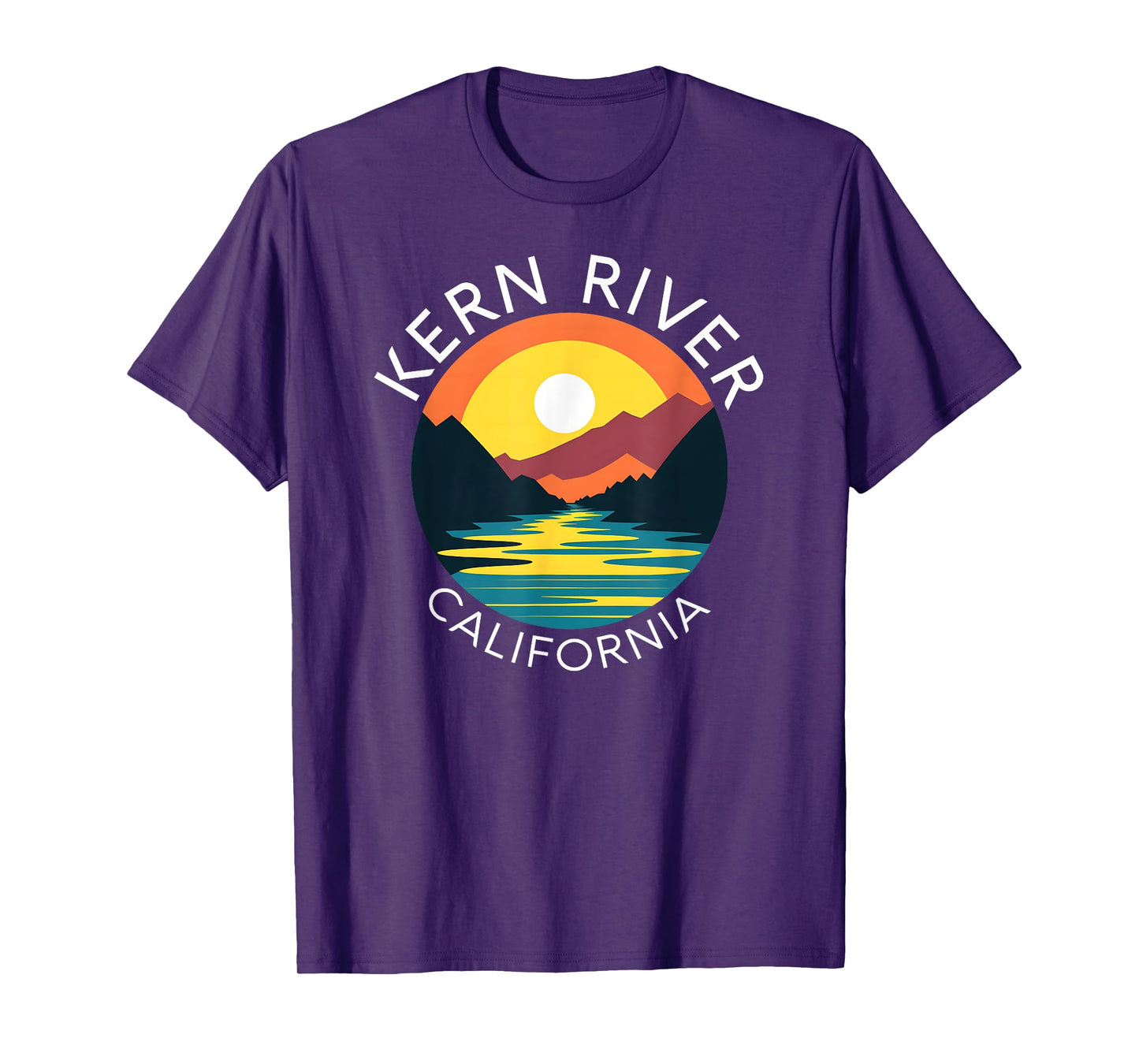 Kern River California Sequoia Forest Kernville Retro Camping T-Shirt