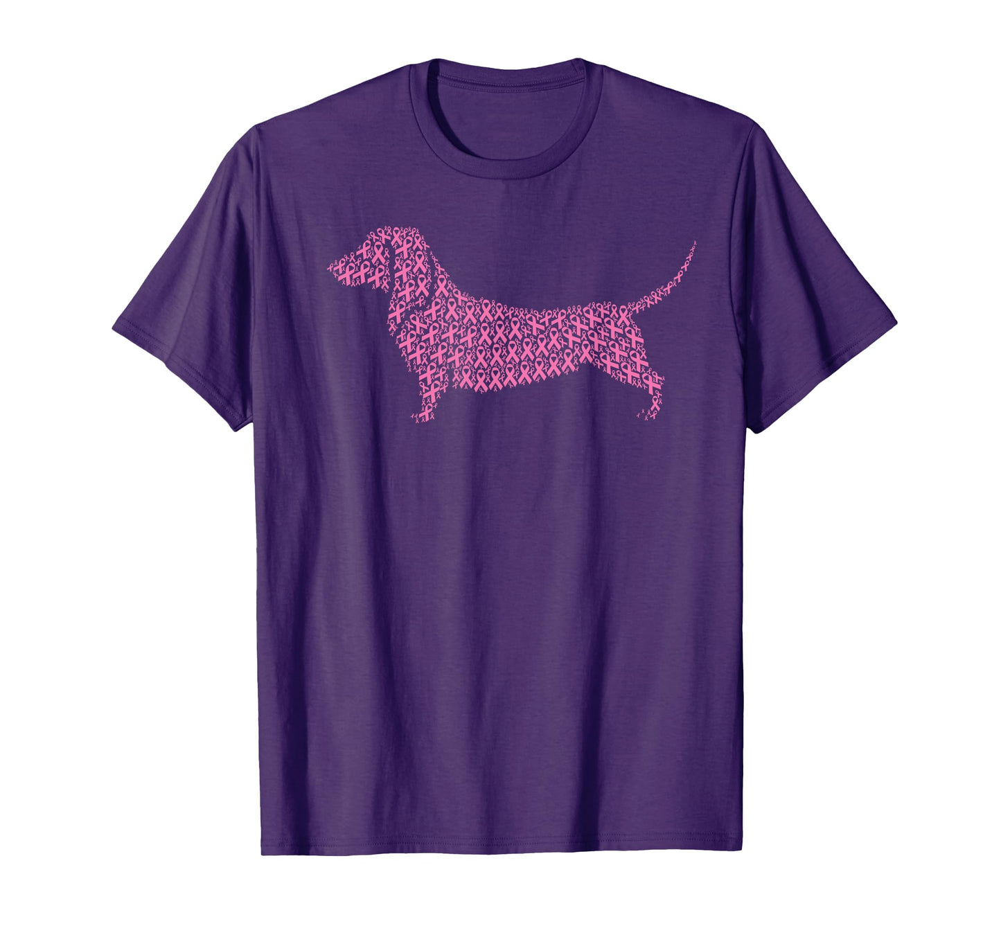 Breast Cancer Awareness Pink Ribbon & Survivor - Dachshund T-Shirt