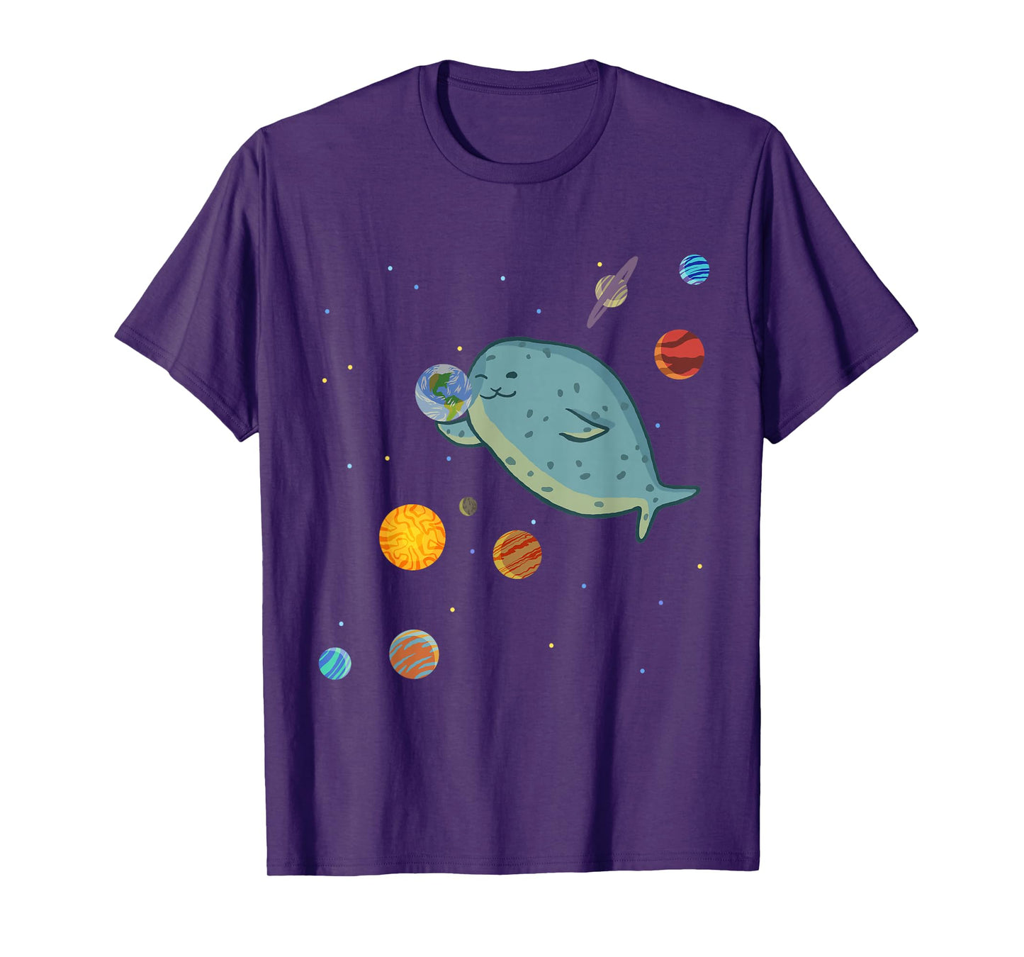 Space Seal Exploring the Planets, Stars, and Solar System T-Shirt