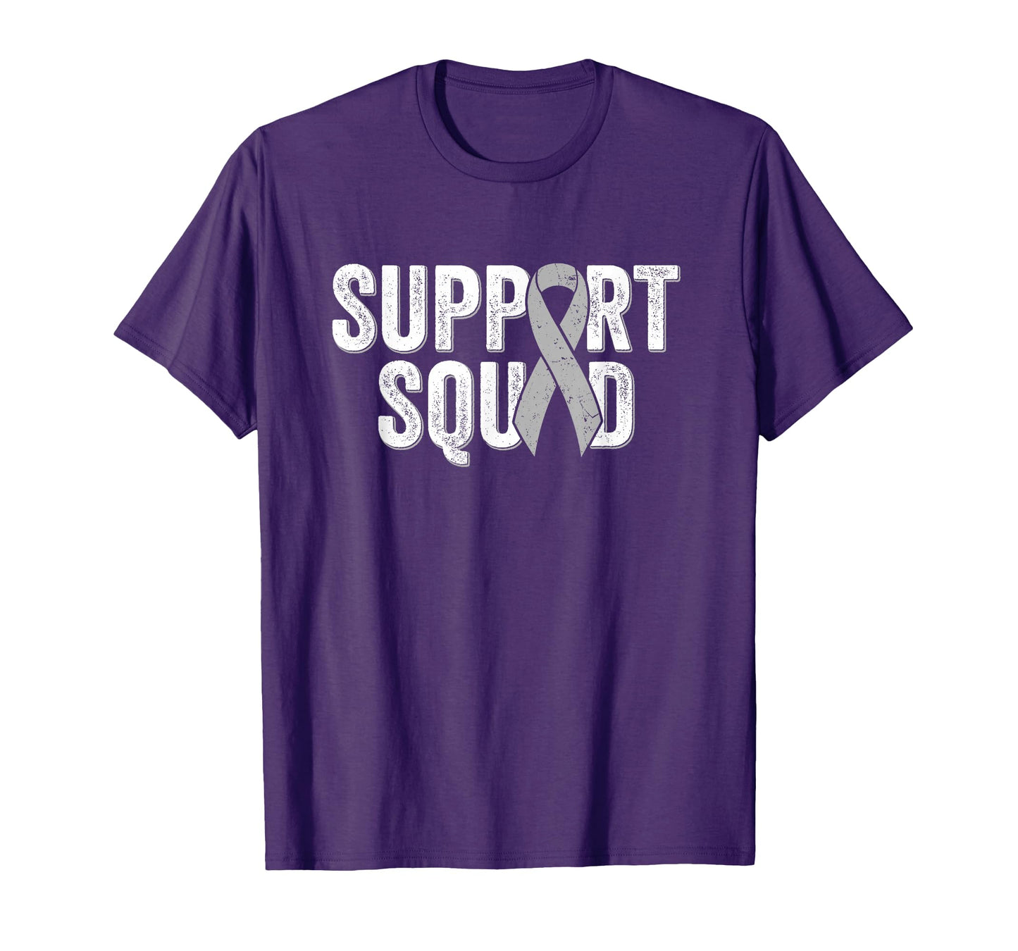 Brain Cancer Support Squad - Friend Family Support Ribbon T-Shirt