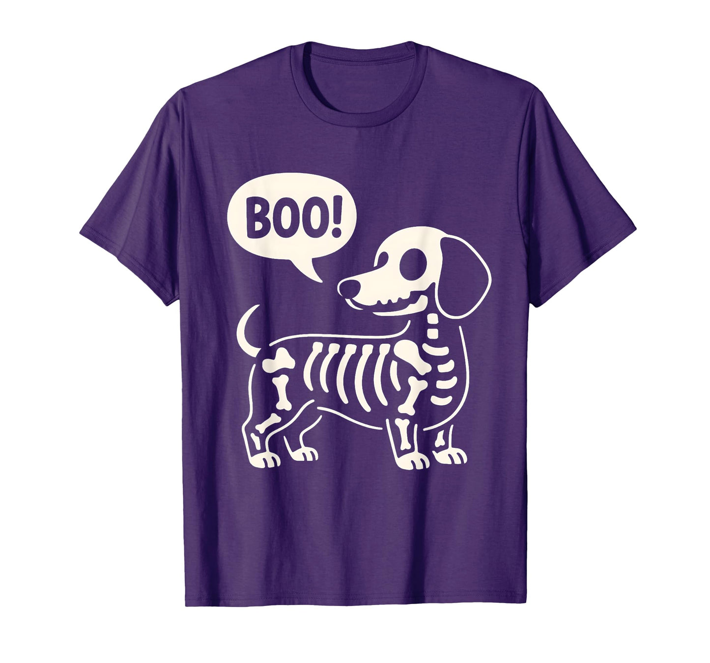 Cute Dachshund Doxie Skeleton Boo Wiener Dog Halloween T-Shirt
