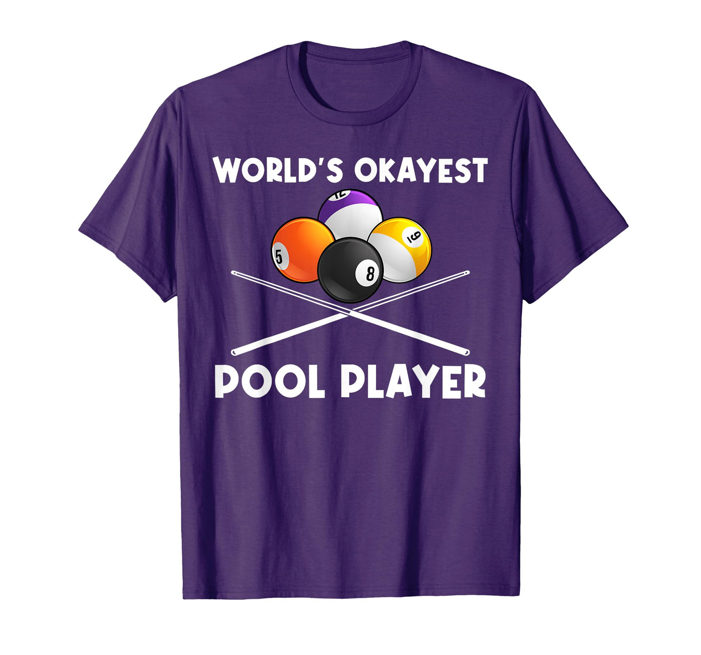 Funny Pool Design For Men Women Billiards Lover Pool Player T-Shirt