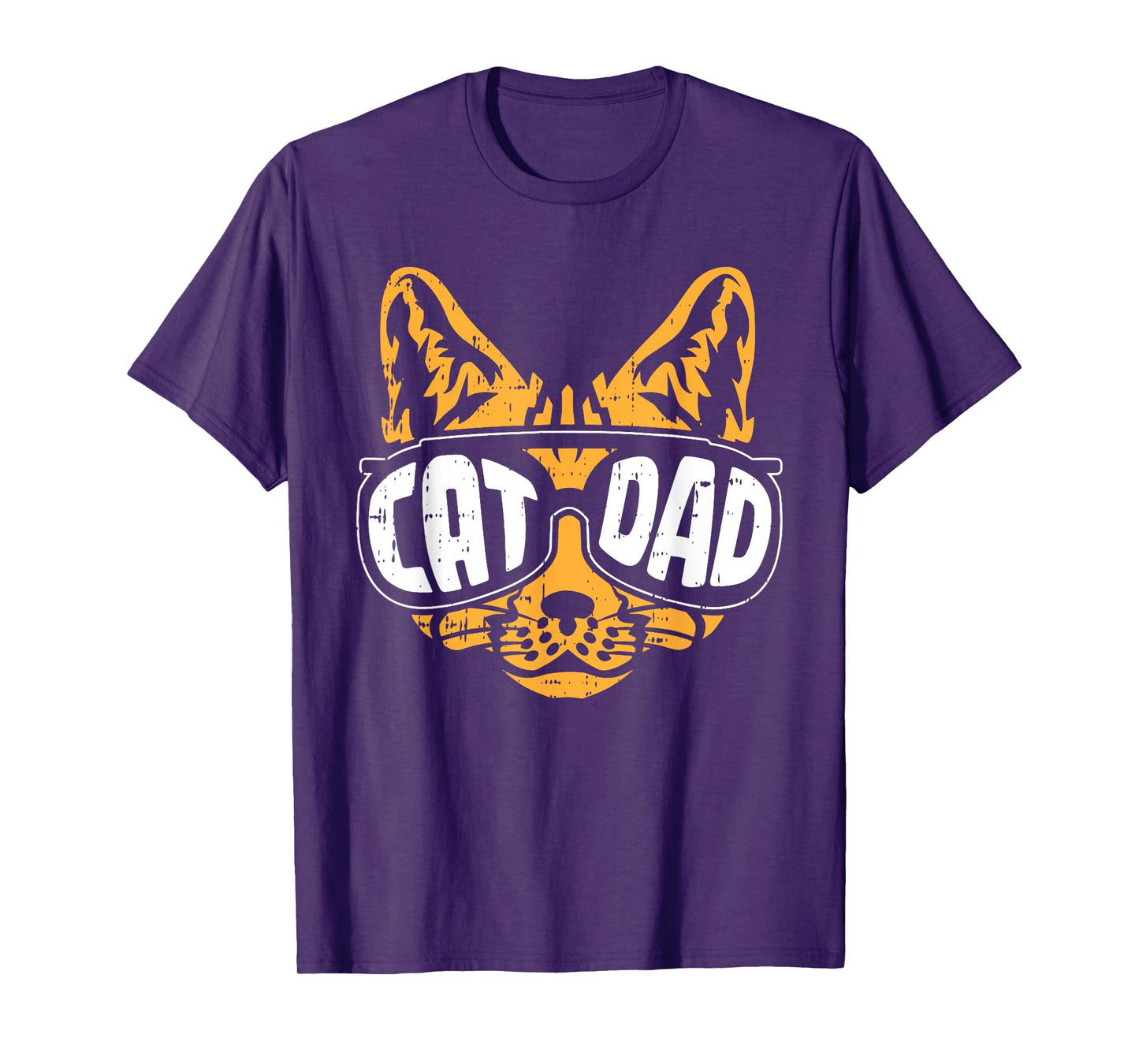 Cat Dad Fathers Day Kitten Lover Papa Grandpa Daddy Men T-Shirt