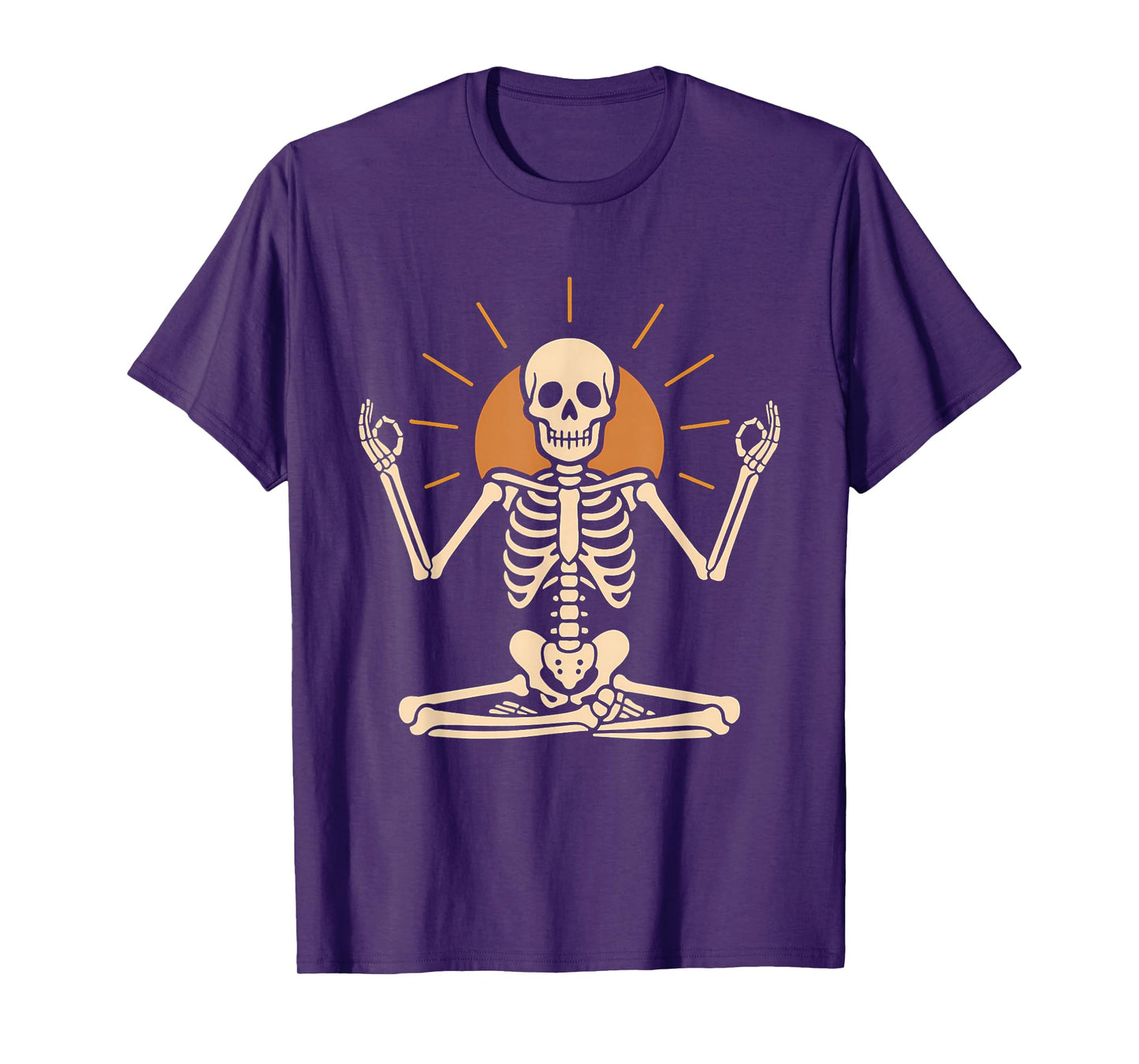 Meditating Skeleton with Sun T-Shirt