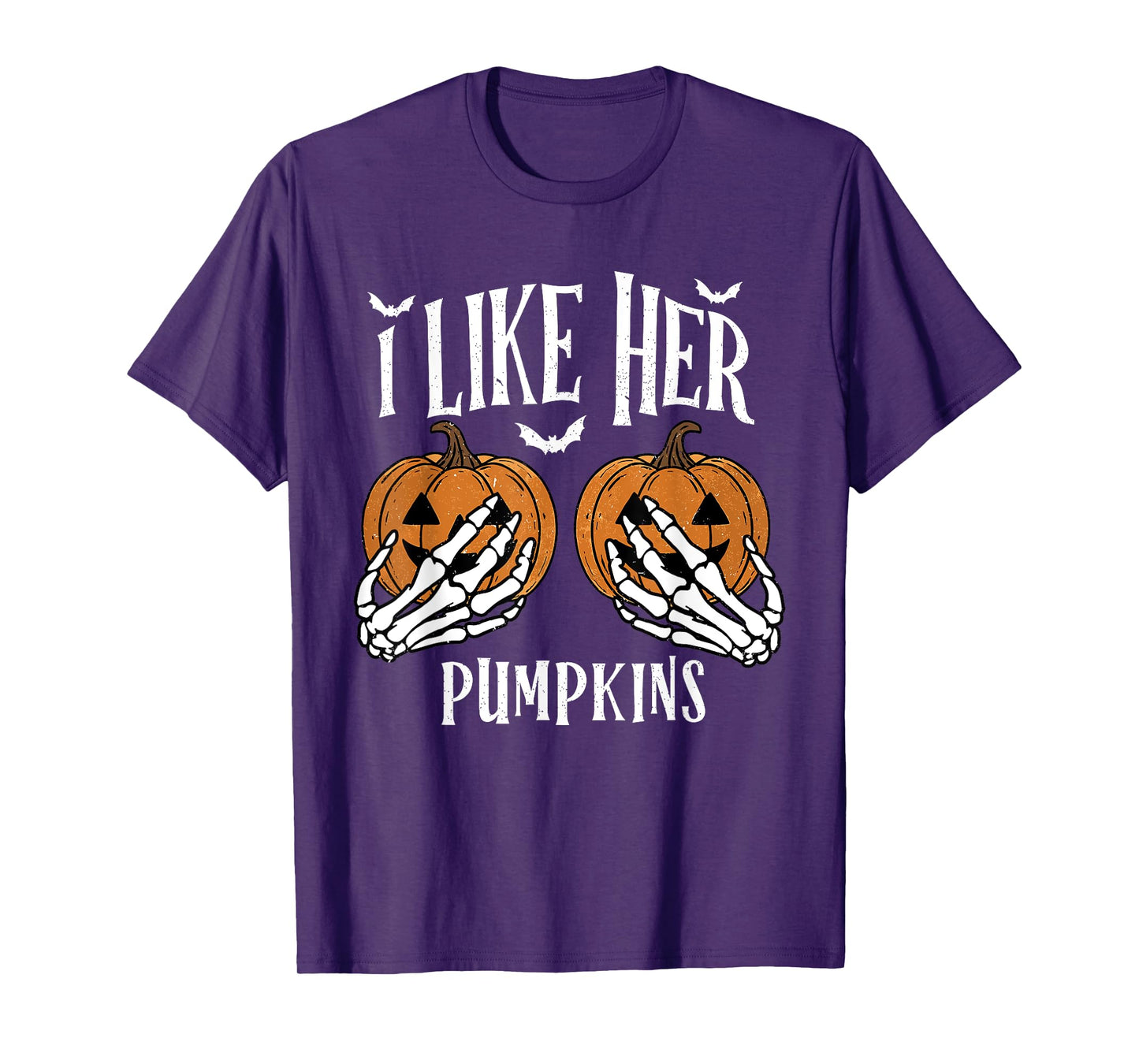 I Like Her Pumpkins Halloween Couple I Like His Broomstick T-Shirt