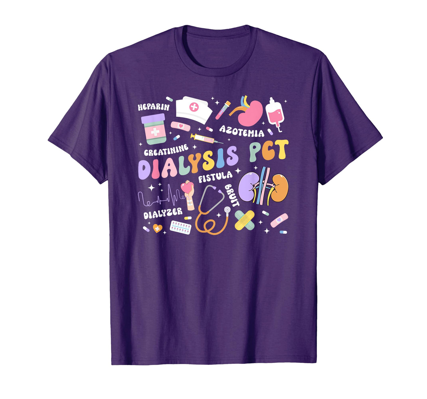 Dialysis PCT Appreciation Groovy Dialysis Patient Care Tech T-Shirt