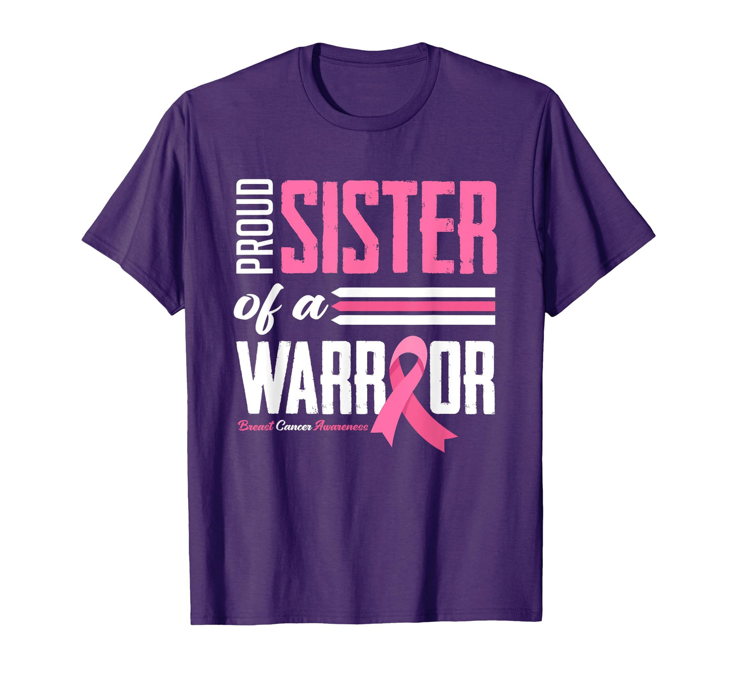 Proud Sister Of A Warrior Sister Breast Cancer Awareness T-Shirt