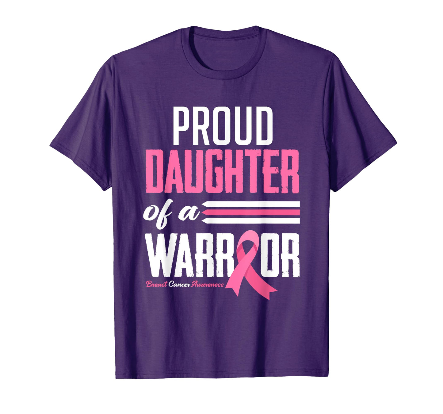 Proud Daughter Of A Warrior Mom Breast Cancer Awareness T-Shirt