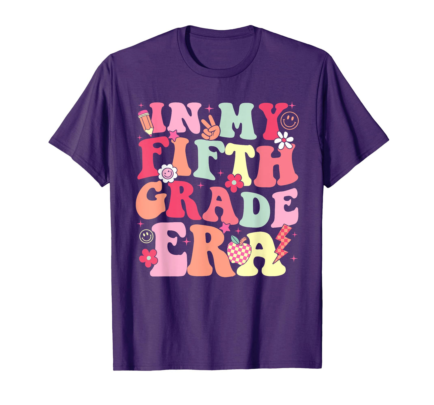 In My 5th Fifth Grade Era Cute Teacher Kid Back To School T-Shirt