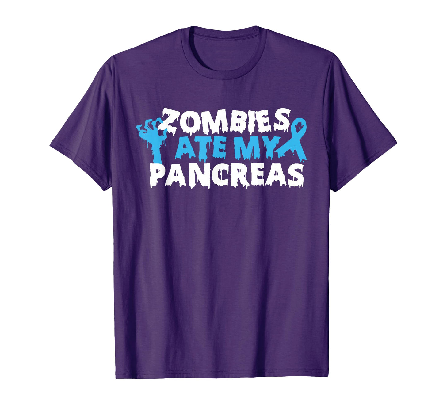Type 1 Diabetes Awareness Zombies Ate My Pancreas Halloween T-Shirt
