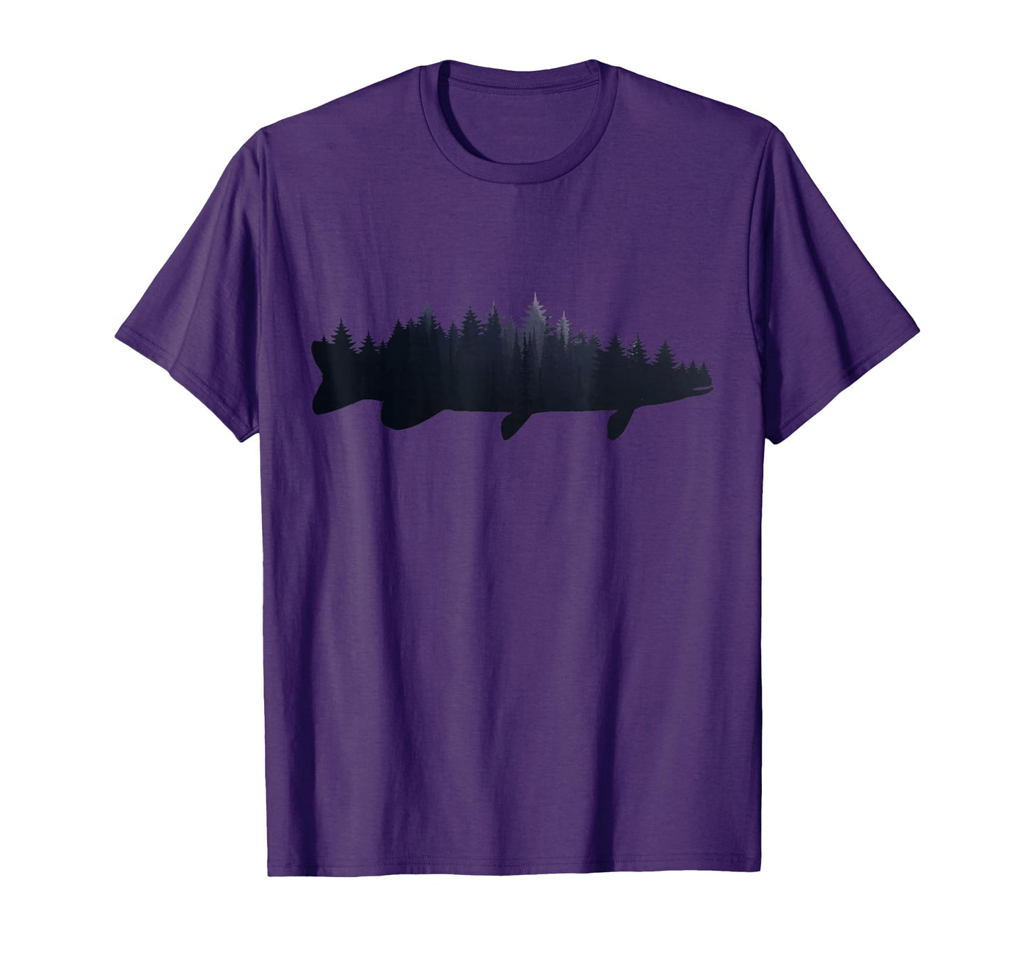 Pike Fishing Forest Fish Nature Outdoor Fisherman T-Shirt