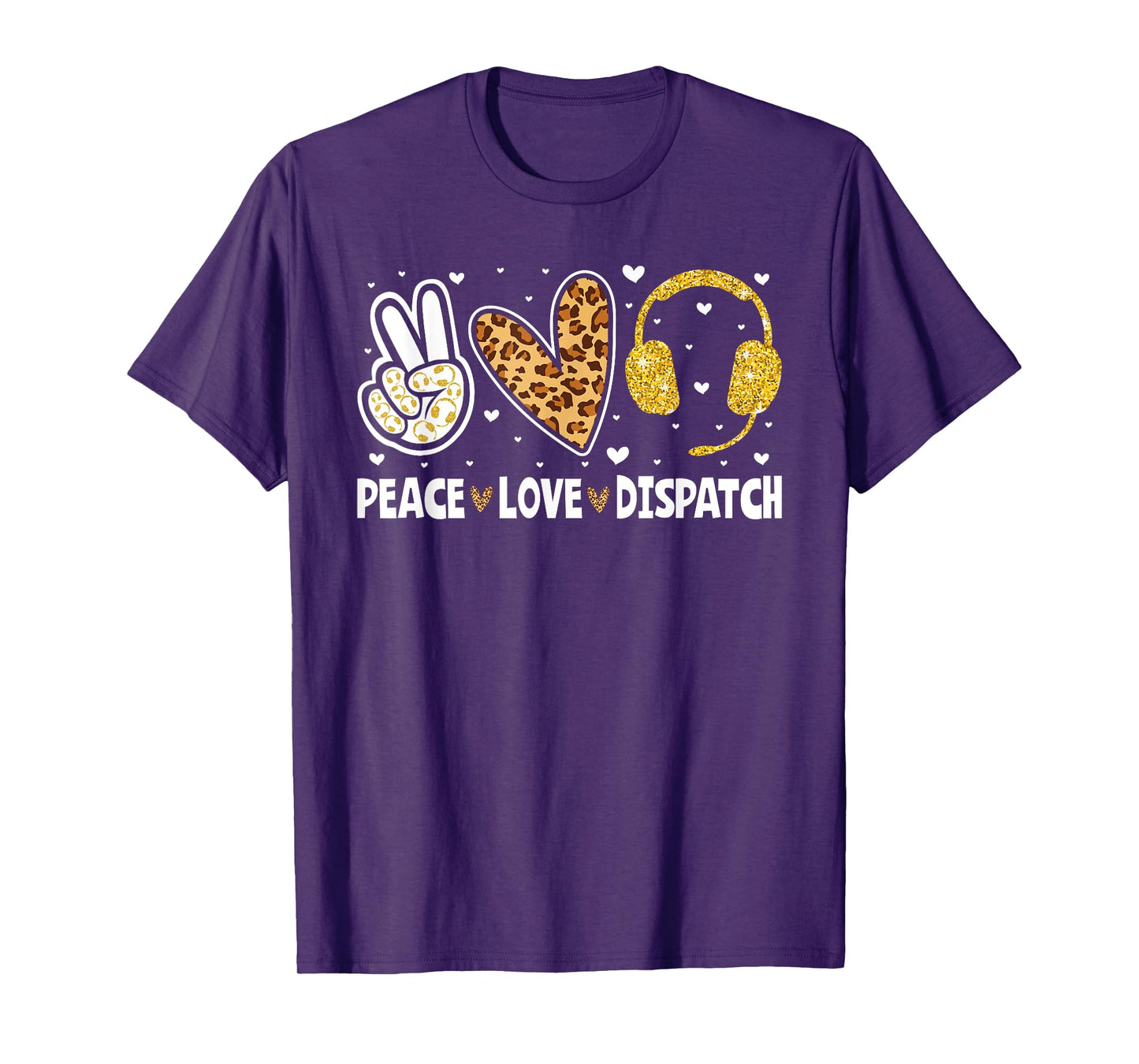 911 Dispatcher Peace Love Dispatch Operator EMS T-Shirt