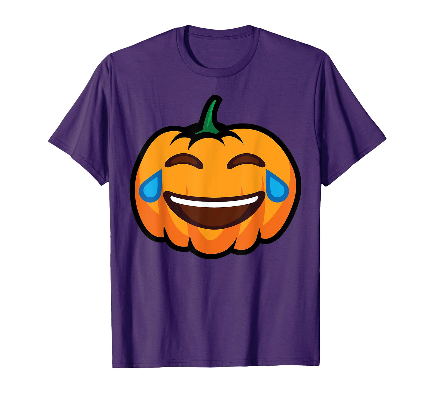 Pumpkin Two Eyes Wink Cry With Big Smile Halloween Costume T-Shirt