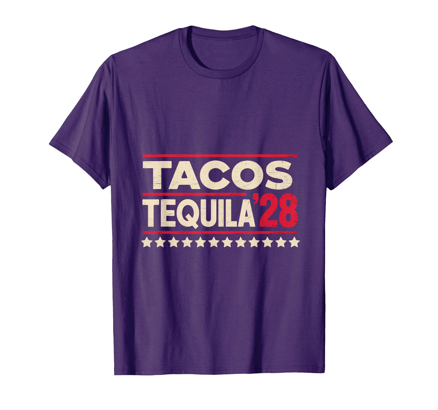 Tacos Tequila '28 Stars Bold Humor T-Shirt