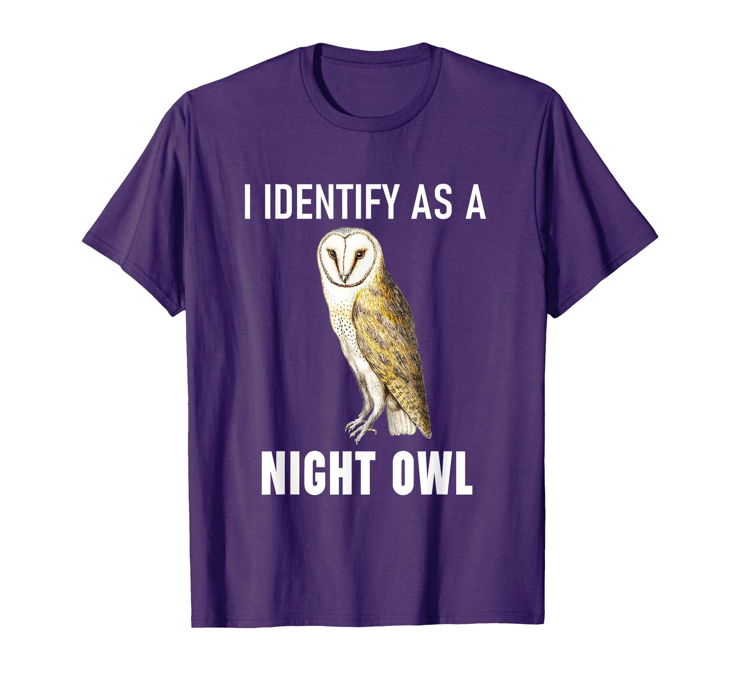Funny Anti-Morning Person I Identify As A Night Owl T-Shirt