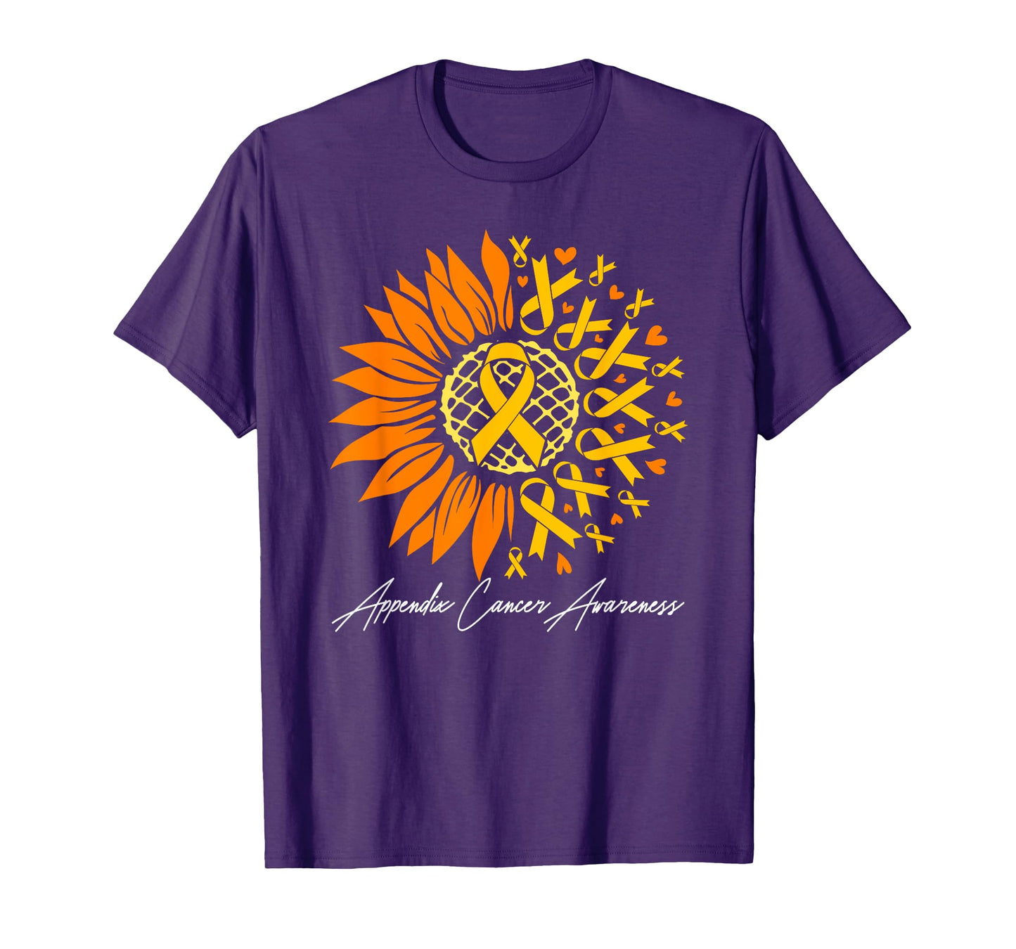 Appendix Cancer Awareness Sunflower T-Shirt