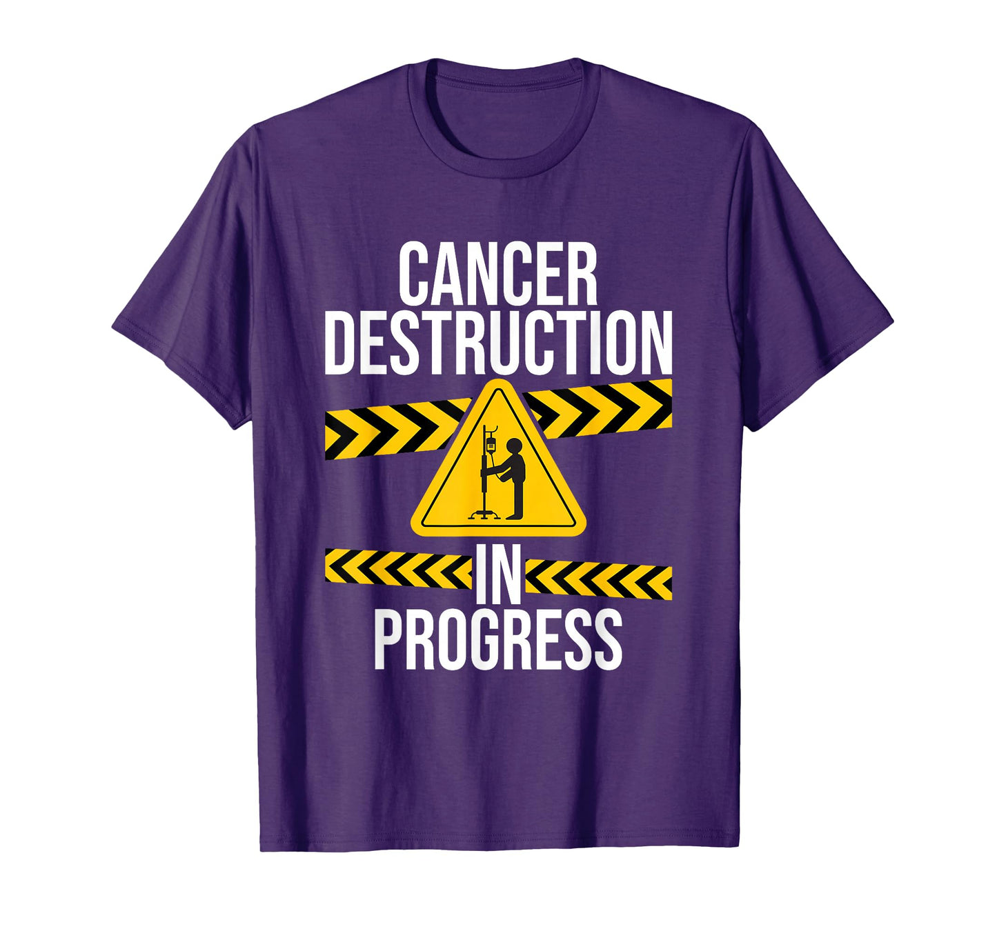 Cancer Survivor Shirts Cancer Destruction in Progress - Cancer Fighter T-Shirt - Unisex Adult - Black - Short Sleeve - Classic Fit - Cotton Blend, Polyester Blend - Machine Wash - Small