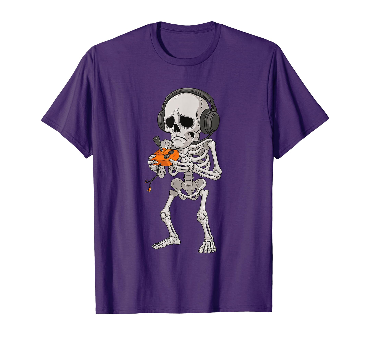 Halloween Skeleton Gamer Video Gaming Funny Skeleton Gaming T-Shirt