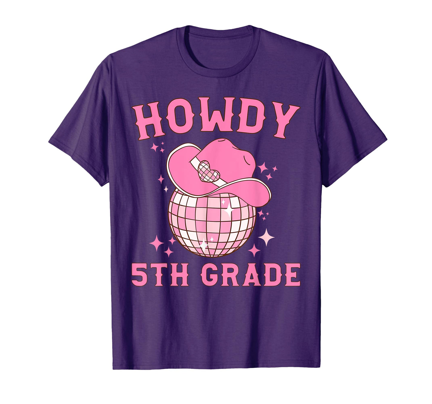 Disco Cowboy Howdy 5th Grade Teacher Western Back To School T-Shirt