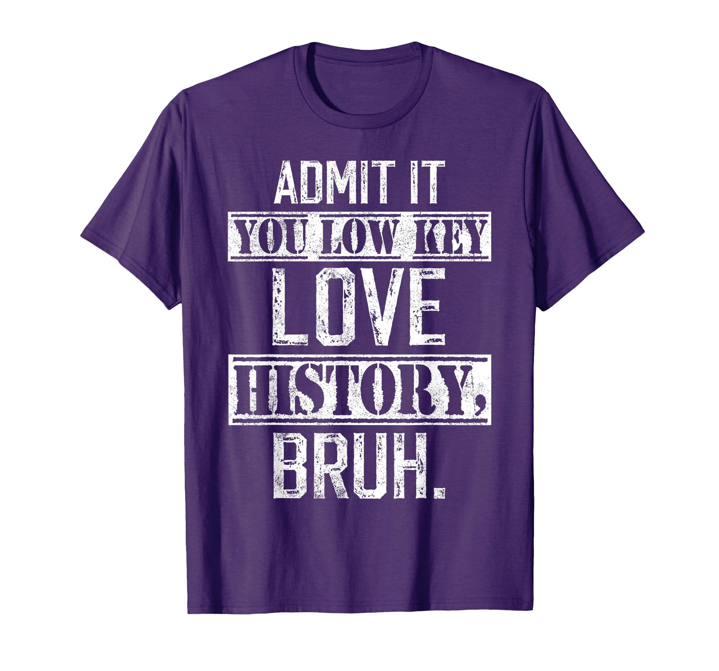 admit it you low key love History bruh funny History teacher T-Shirt