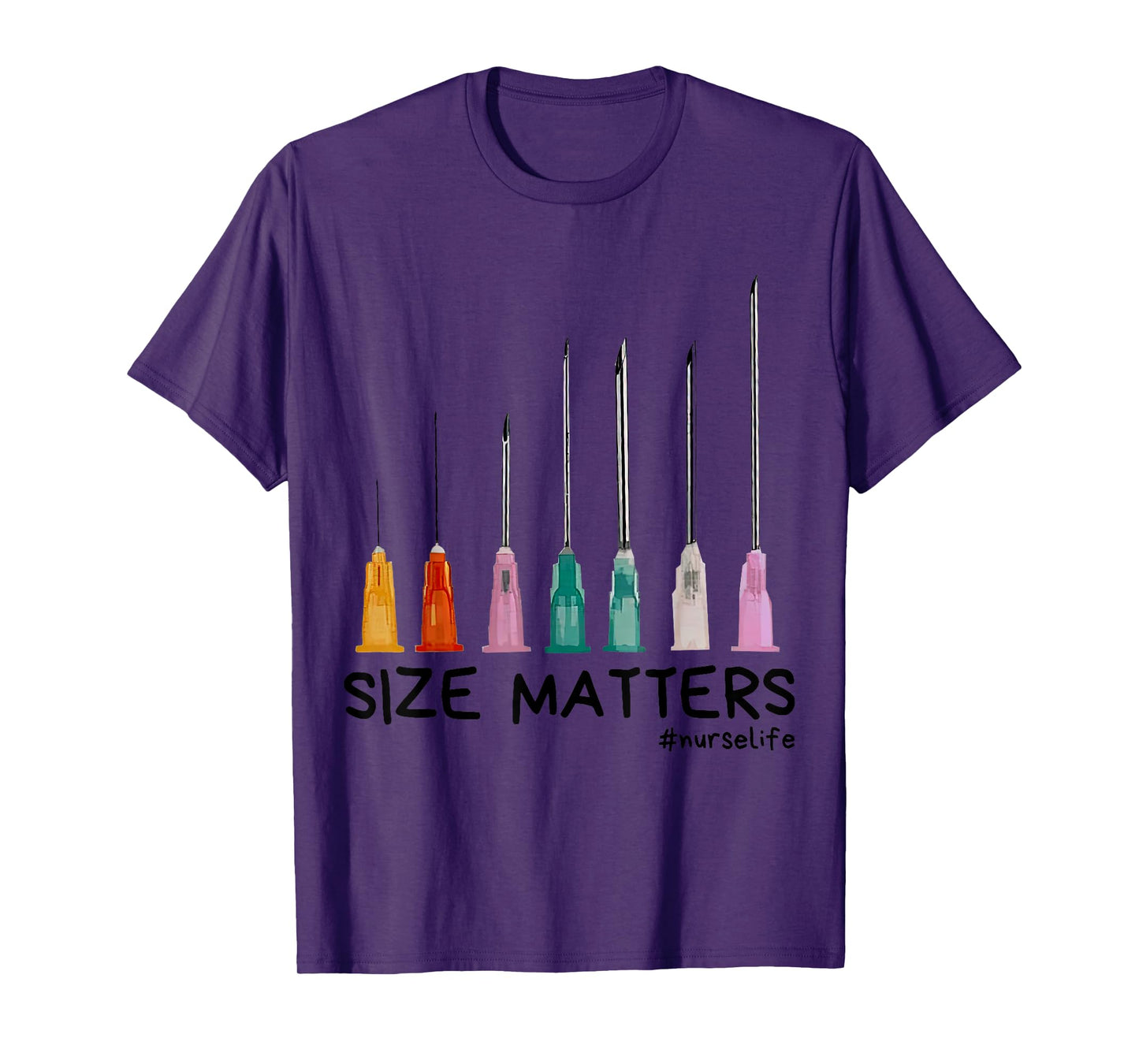 Needle Size Matters Funny Nursing CNA Nurse Life T-Shirt