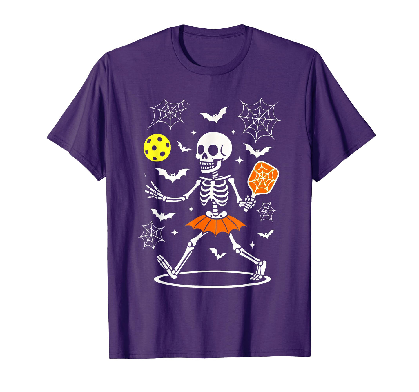 Funny Pickleball Halloween Spooky Season Skeleton Paddle T-Shirt