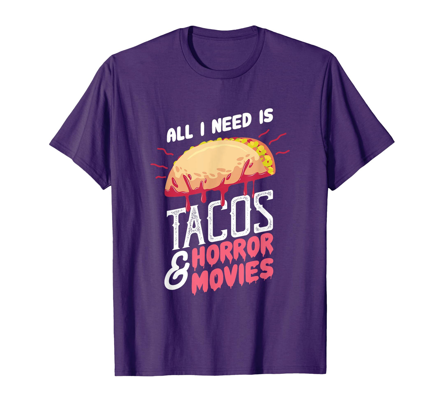 Halloween Party Gift For A Horror Movie And Taco Fan T-Shirt