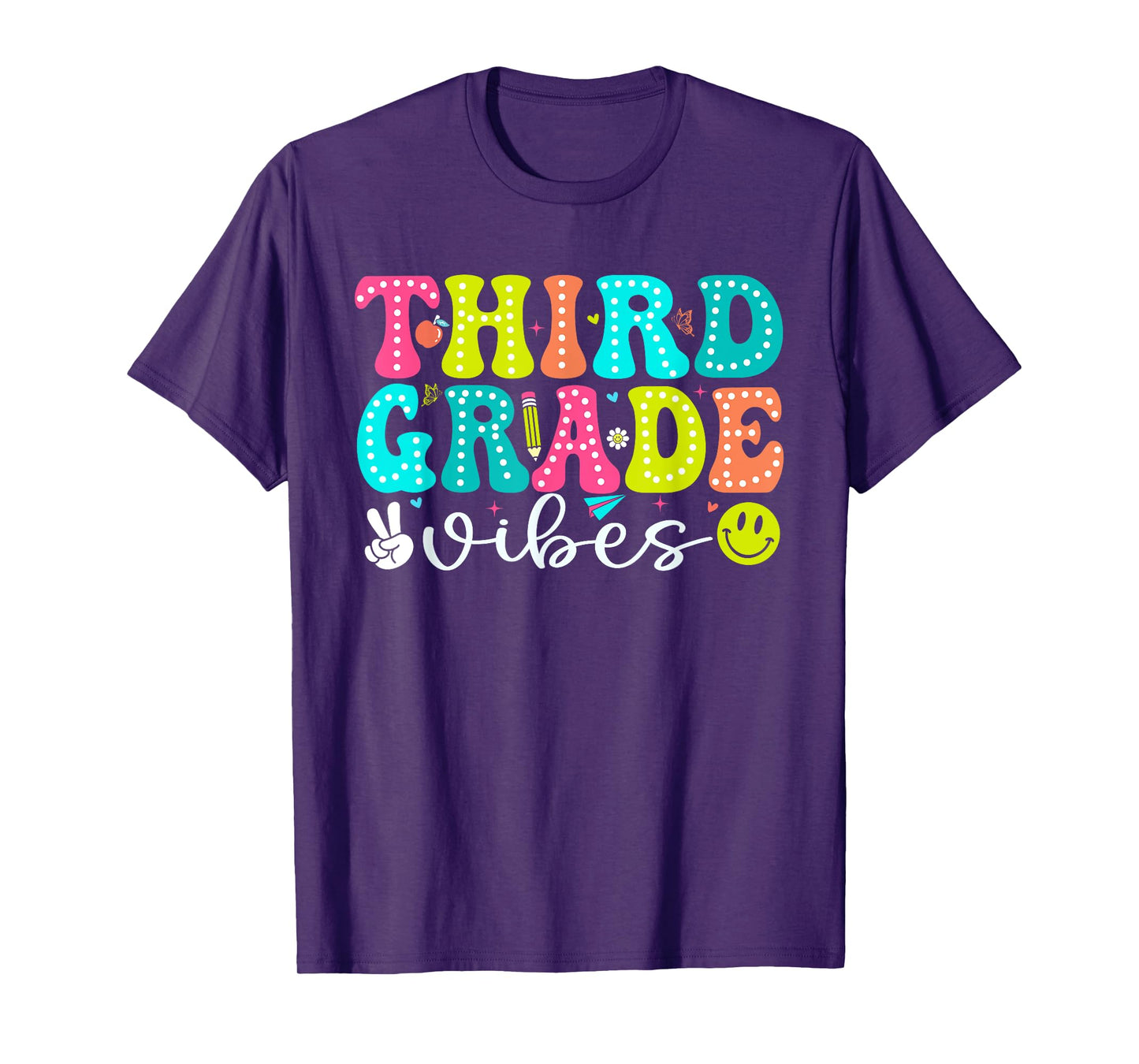 Third Grade Vibes Shirt 3rd Grade Teacher 1st Day of School T-Shirt