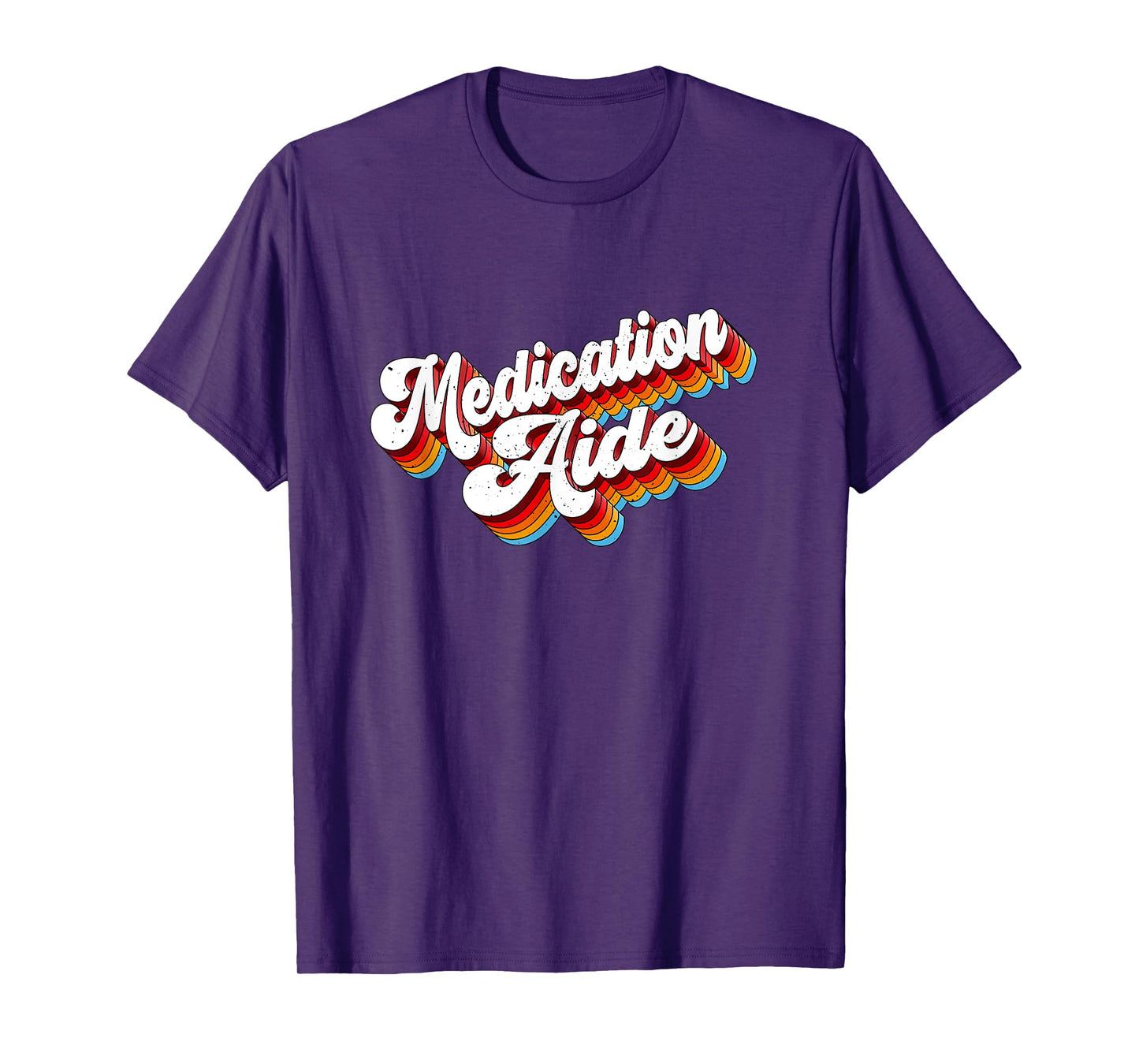 Medication Aide Job Appreciation Retro T-Shirt