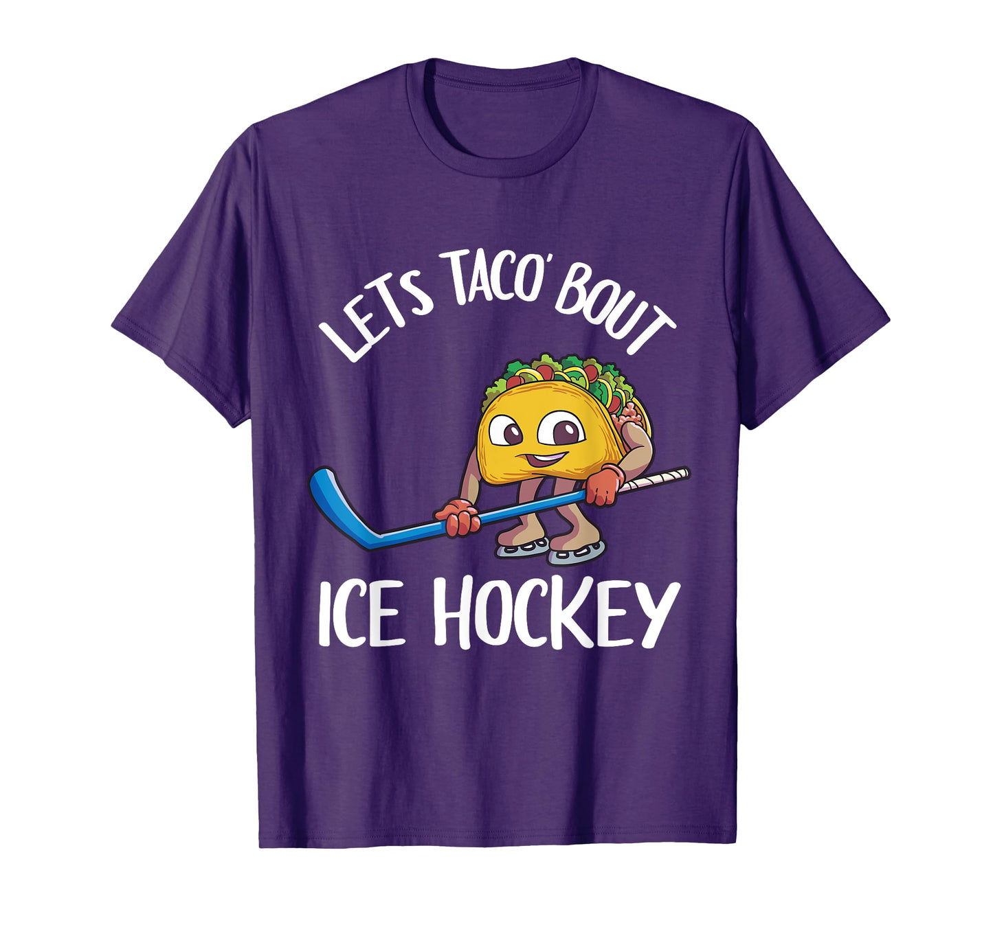 Funny Ice Hockey Shirt Kids Men Taco Lover Gift T-Shirt