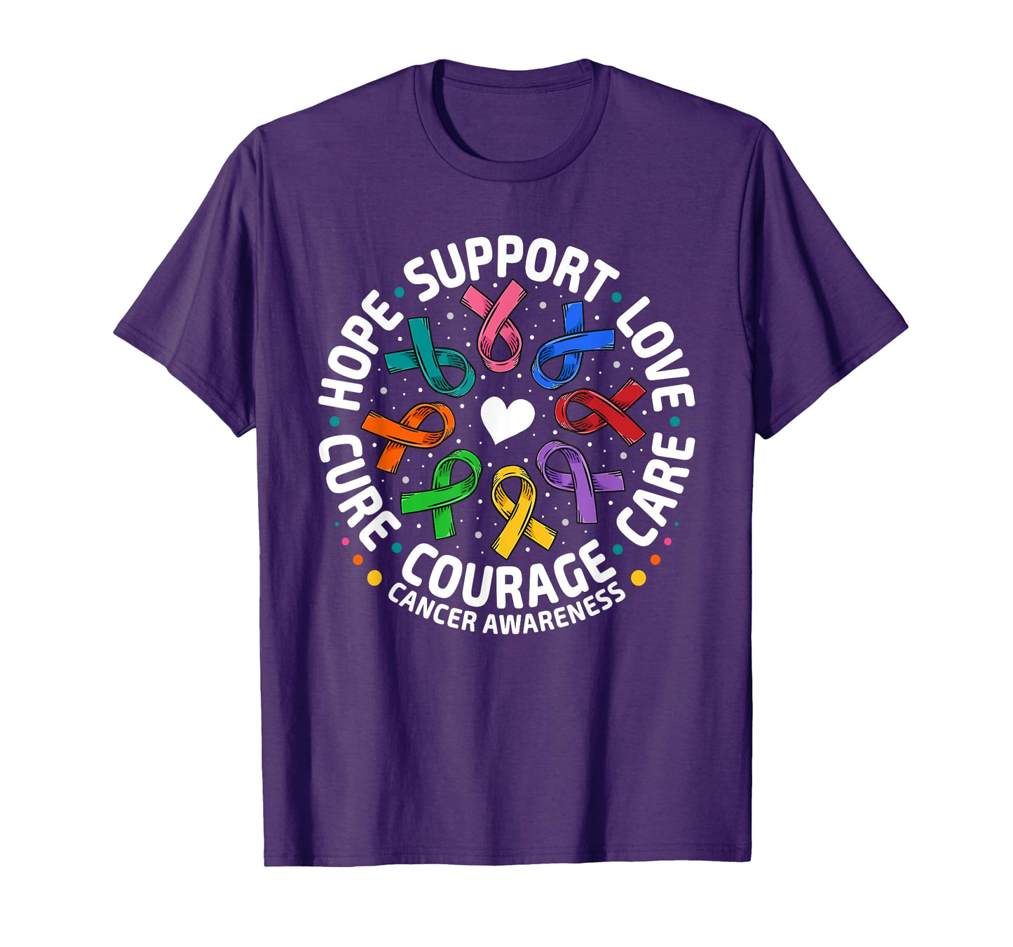 All Cancer Awareness Shirts Support All Ribbons Cancer T-Shirt