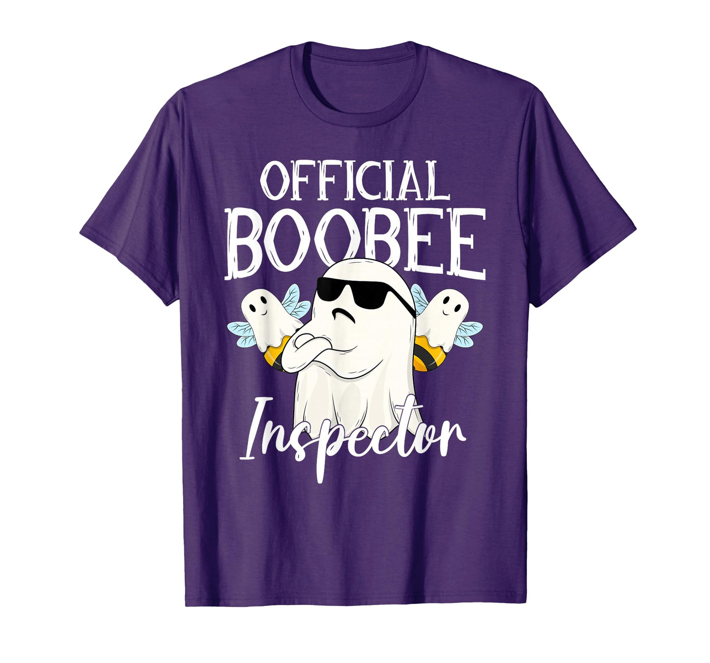 Official Boo Bees Inspector Funny Angry Ghost Halloween T-Shirt
