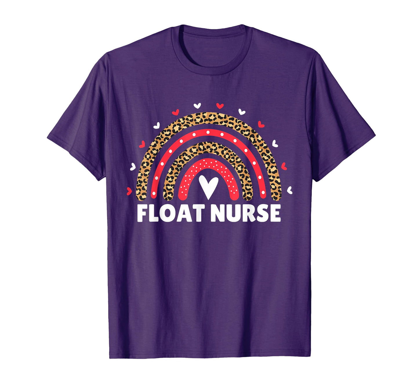 Float Nurse Nursing Leopard Rainbow Float Pool Nurse Women T-Shirt