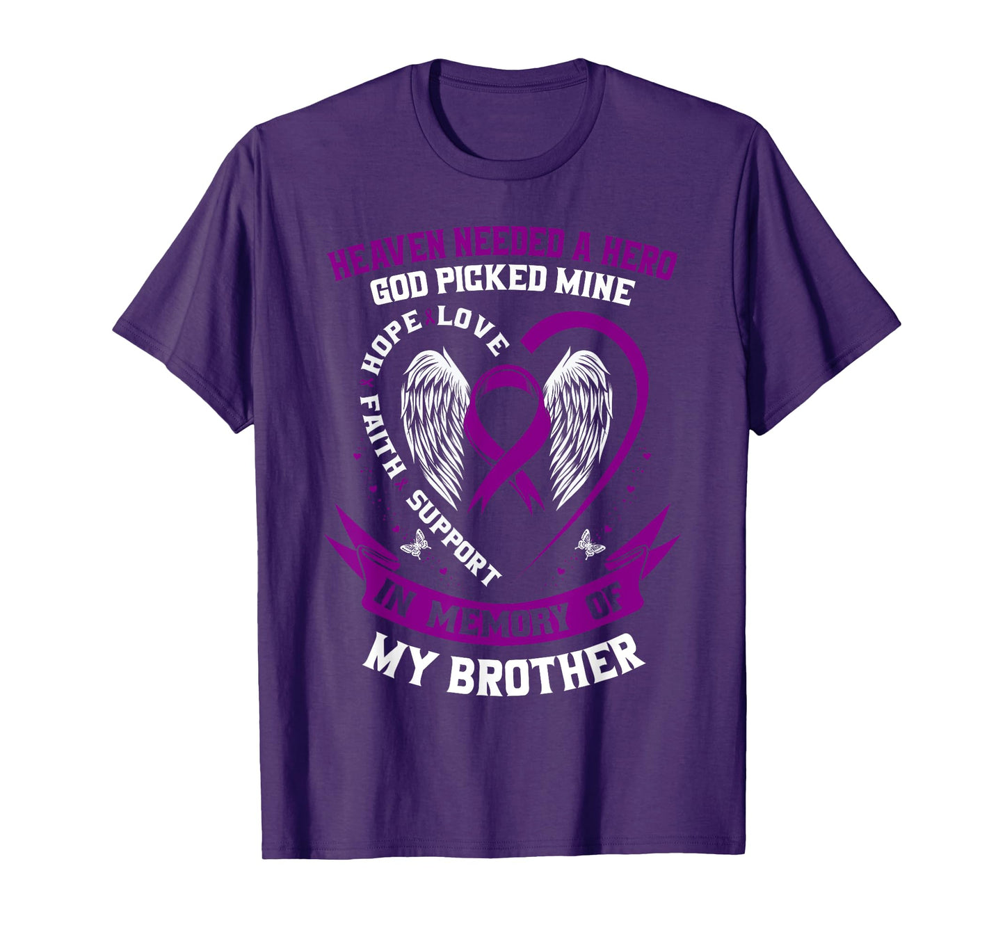 Wear Purple In Memory of Brother Pancreatic Cancer Awareness T-Shirt