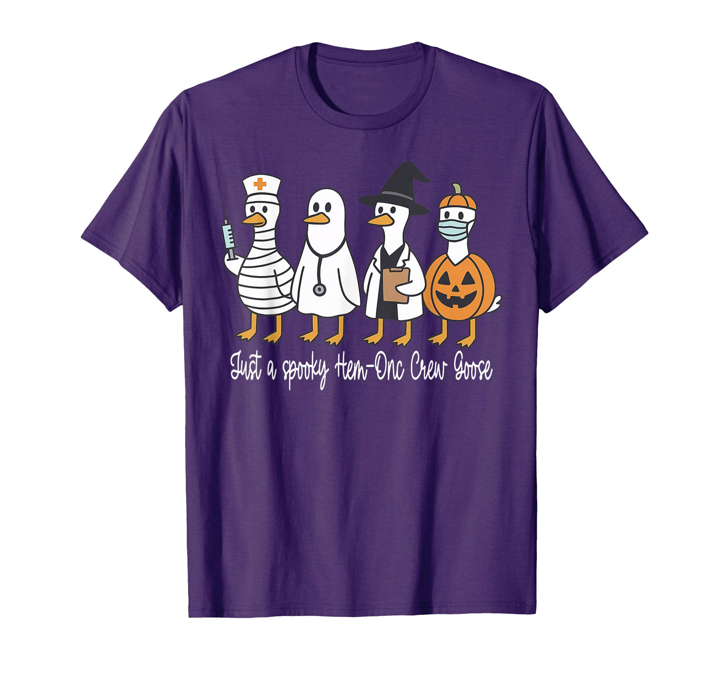 Just A Spooky Hem-Onc Silly Goose Nurse Hematology Halloween T-Shirt