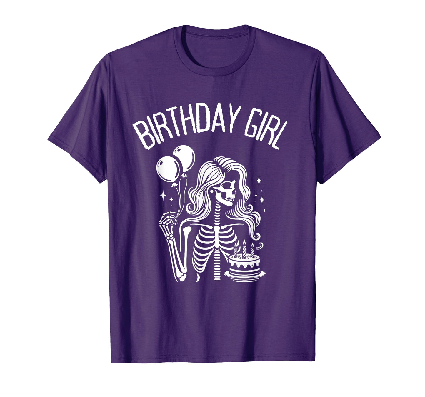 Birthday Girl Cute Gothic Skeleton Women T-Shirt