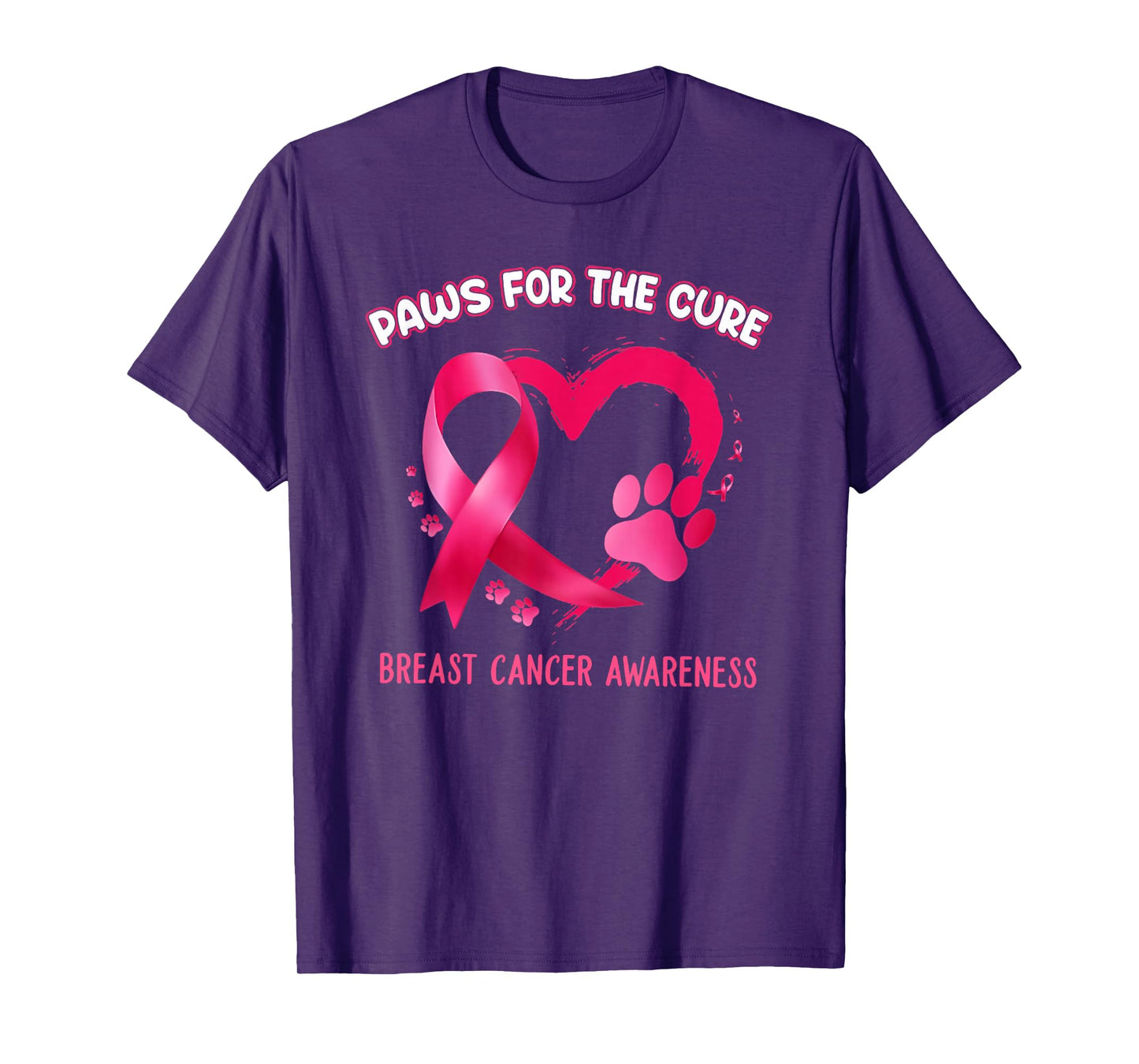 Paws for the cure breast cancer awareness T-Shirt