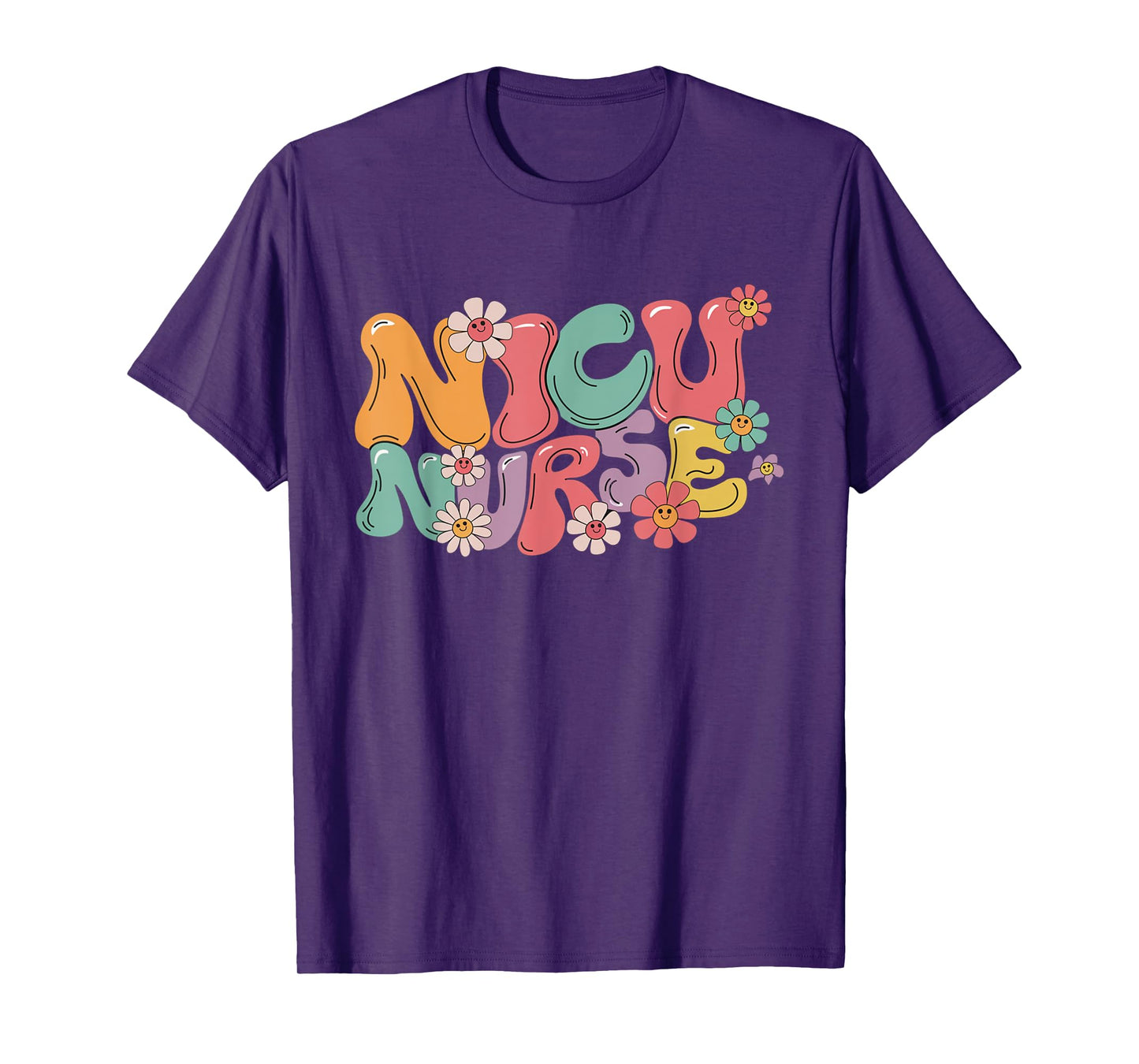 NICU Nurse ICU Groovy Nursing Neonatal Intensive Care Unit T-Shirt