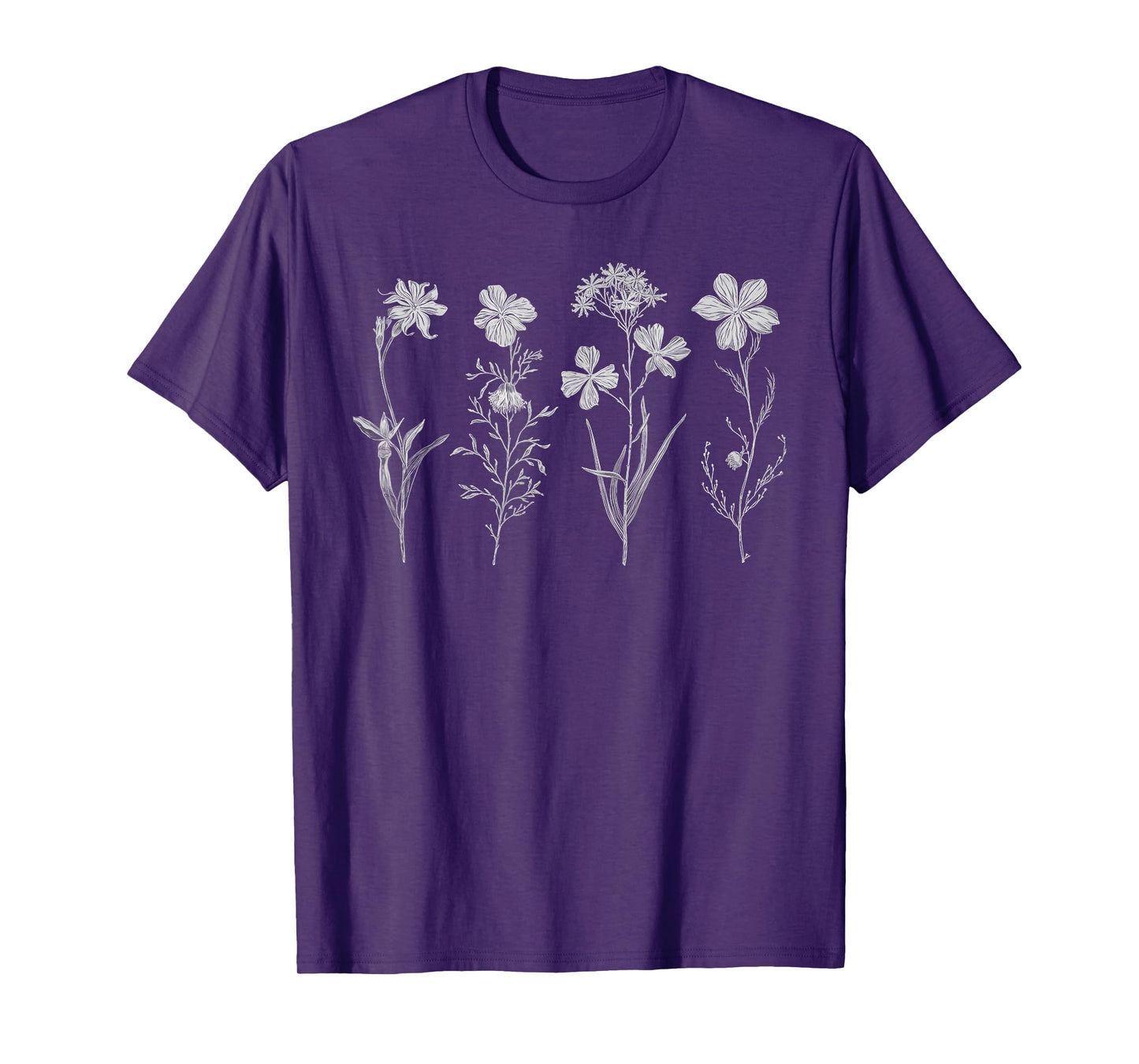 Vintage Wildflower Design for Women & Moms, Floral Lover T-Shirt