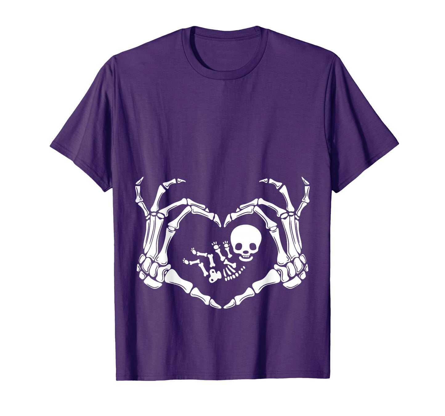 Halloween Skeleton Baby Rib Cage Pregnant Pumpkin New Mom T-Shirt